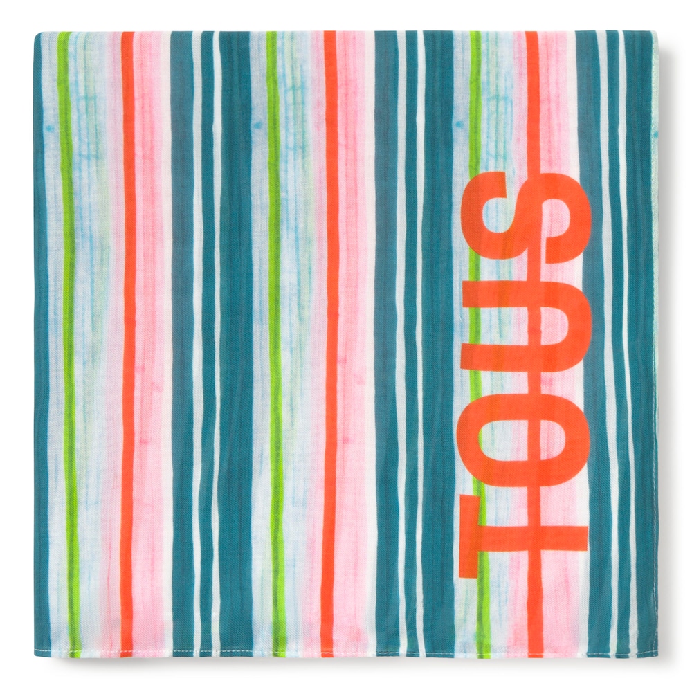Pareo w kolorze turkusowym TOUS Stripes