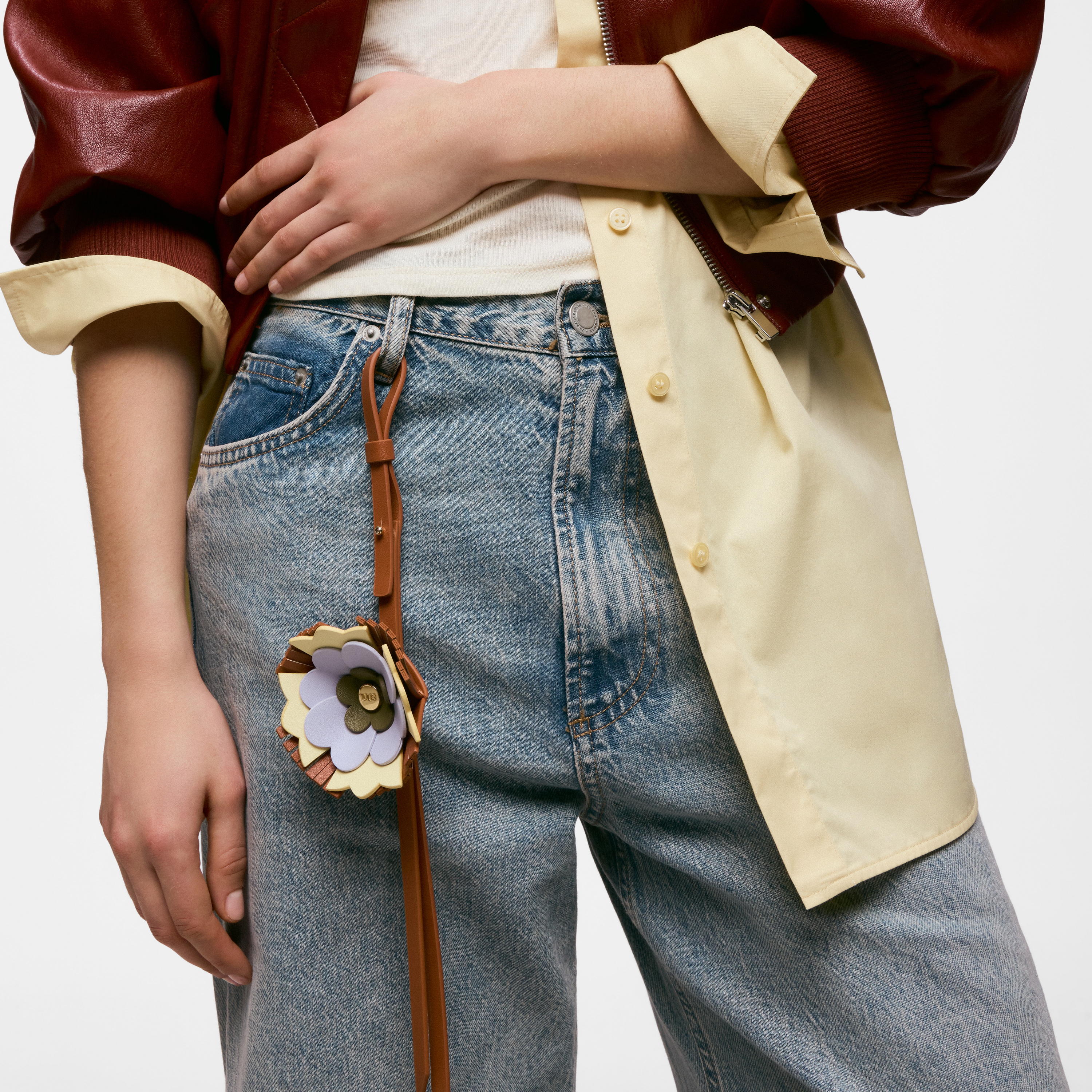 Charm key ring with camel-colored tulip TOUS Icons | TOUS