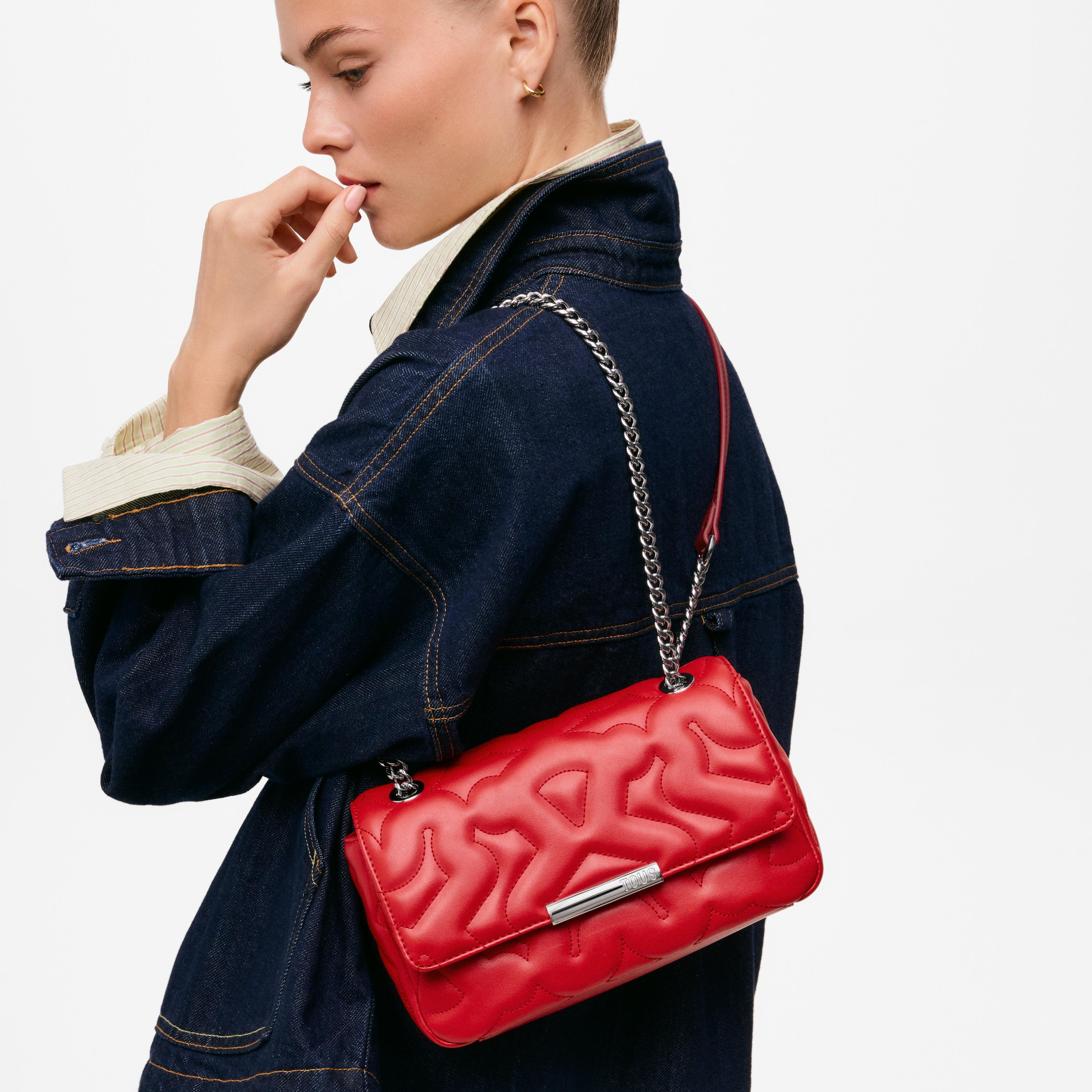 Small red Crossbody bag TOUS Bear Dream