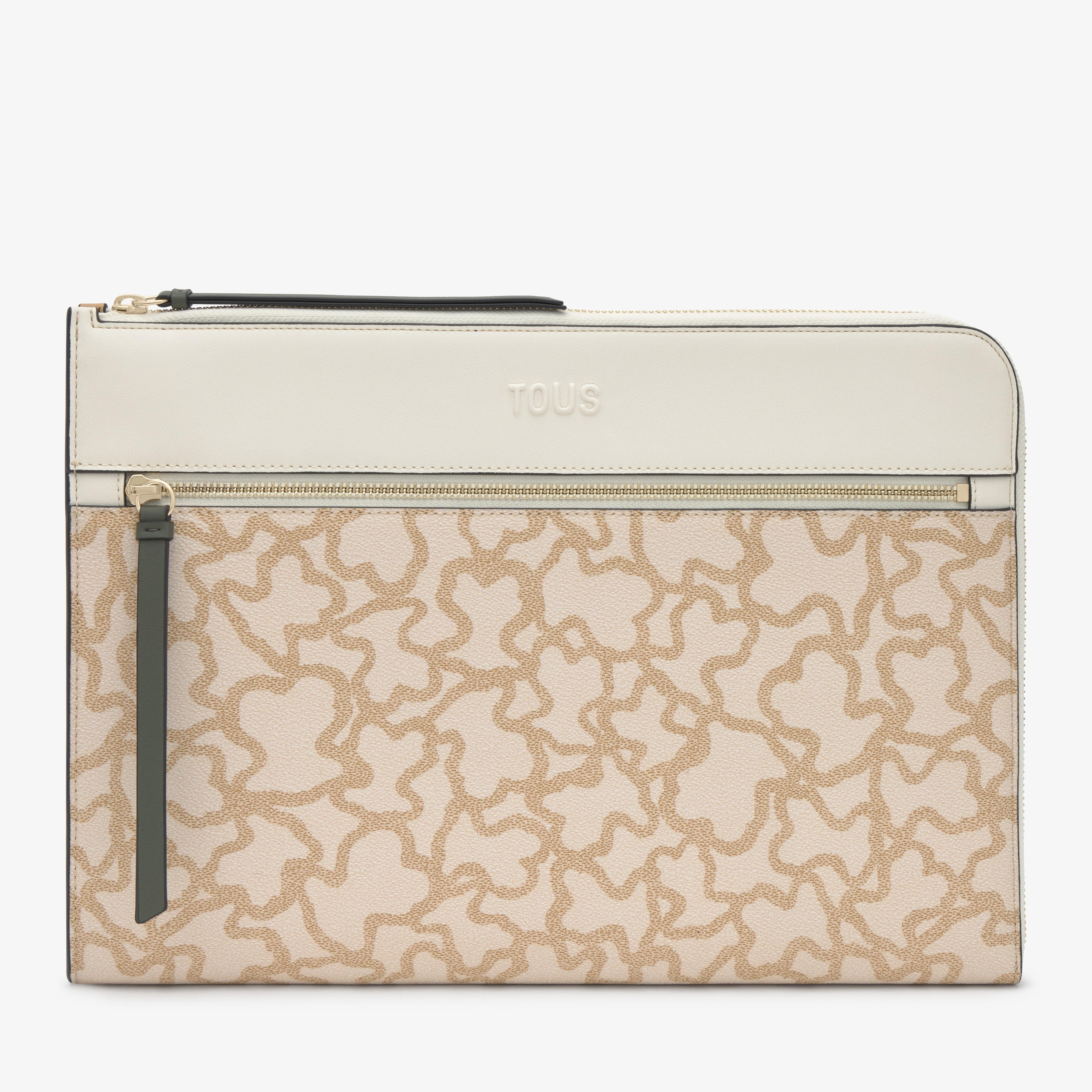 Sand-colored Laptop sleeve TOUS Kaos Icon