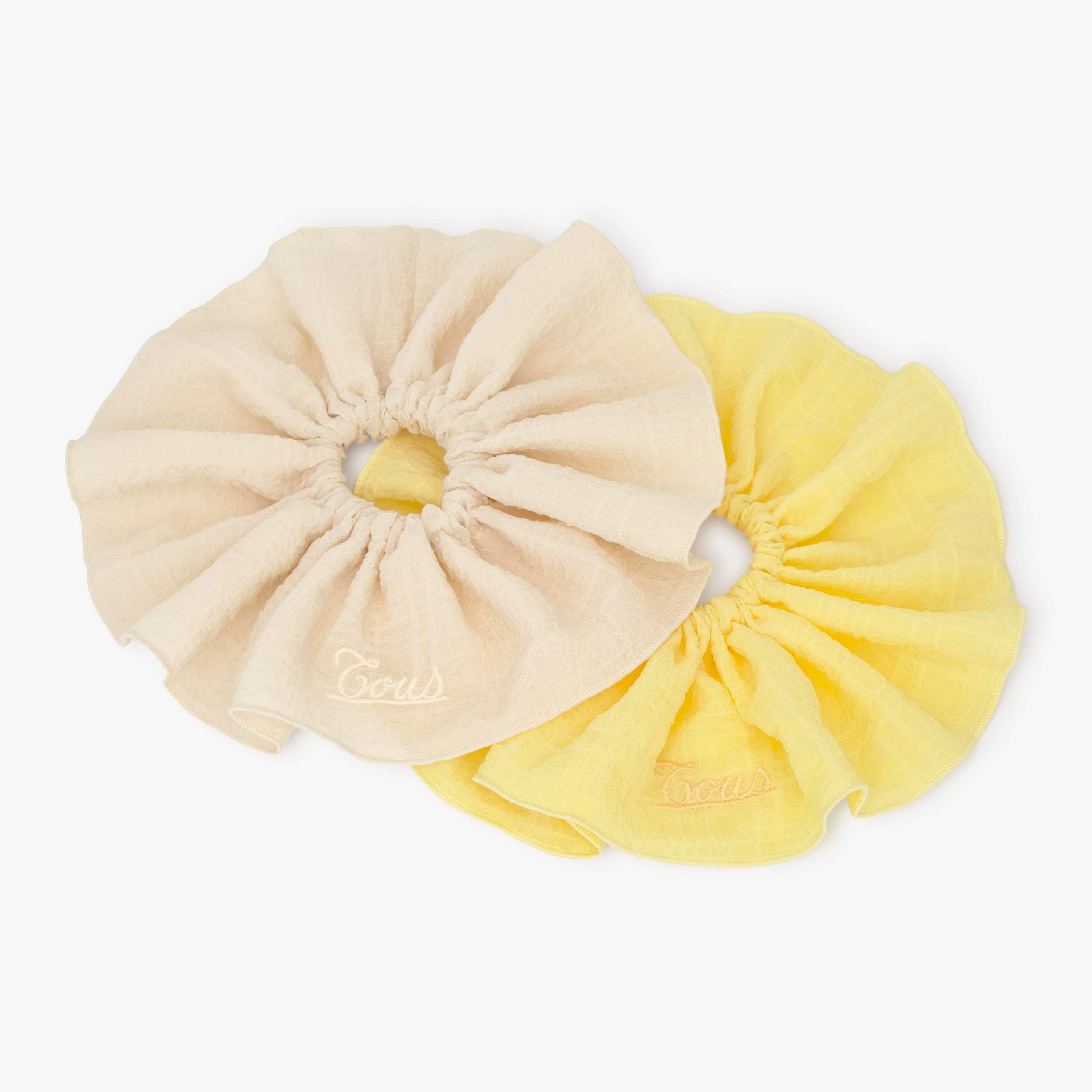 Pack of yellow and beige Hair ties TOUS Summer Holidays 