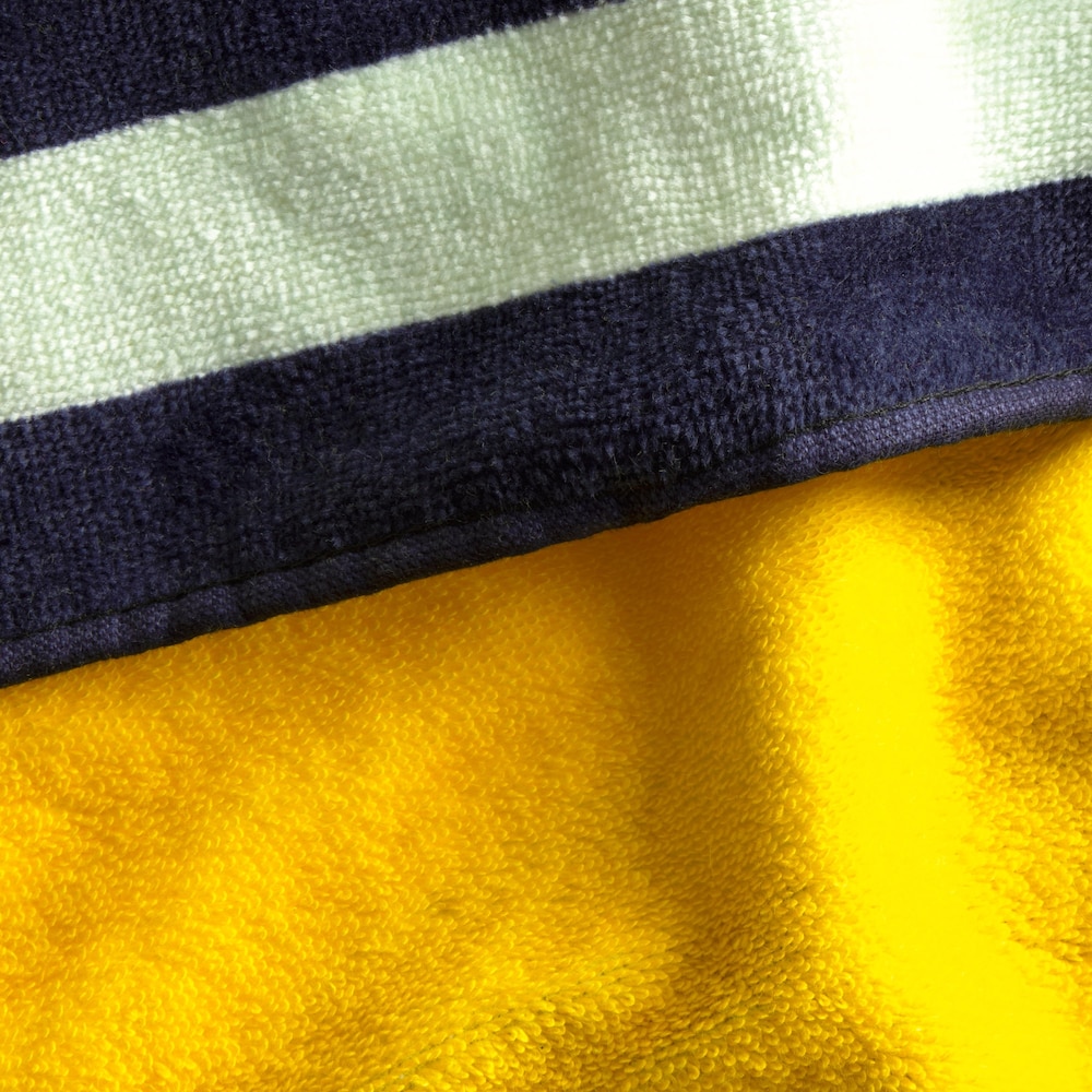イエローのコットンタオル TOUS Stripes Motifs