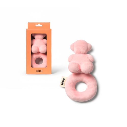 Pink TBear baby rattle