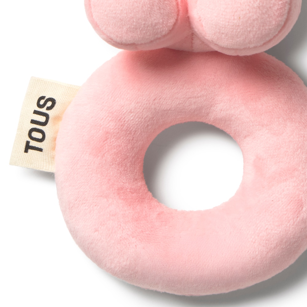 Pink TBear baby rattle