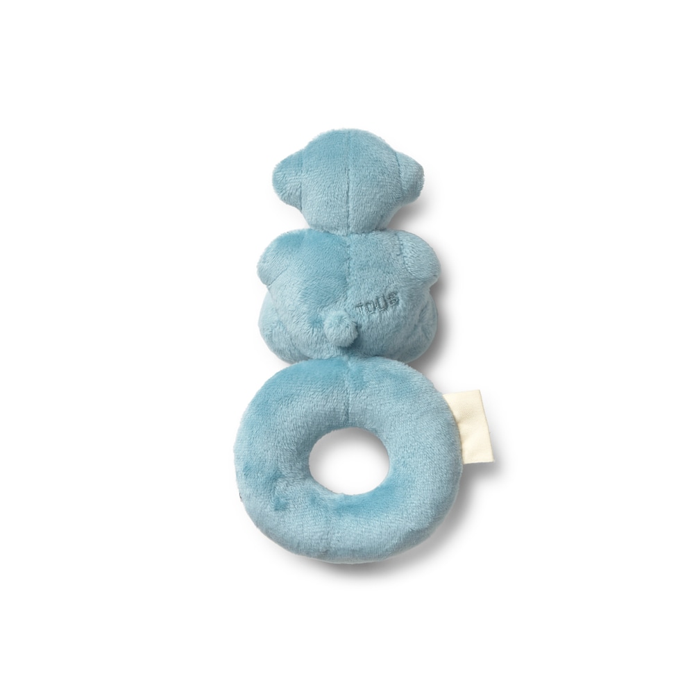 Light blue TBear baby rattle