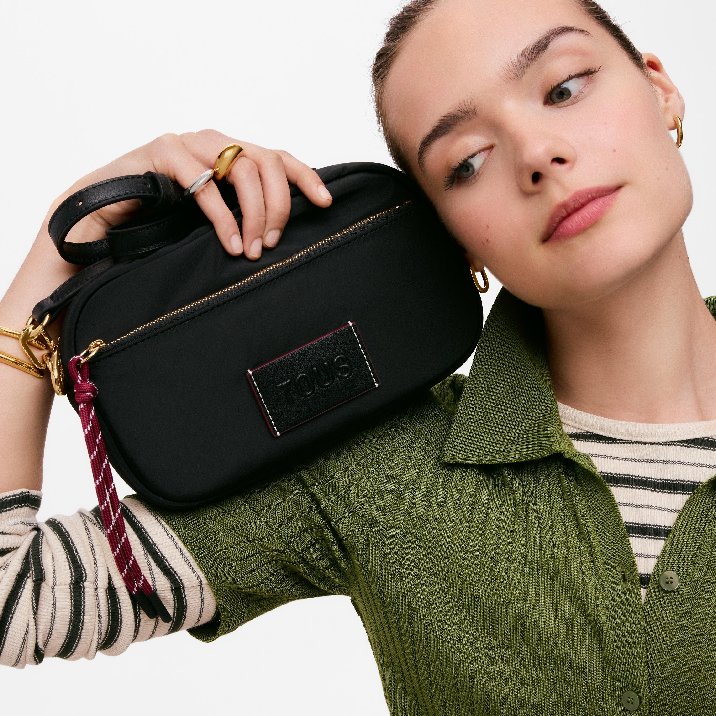 Black Crossbody reporter bag TOUS Empire Soft New