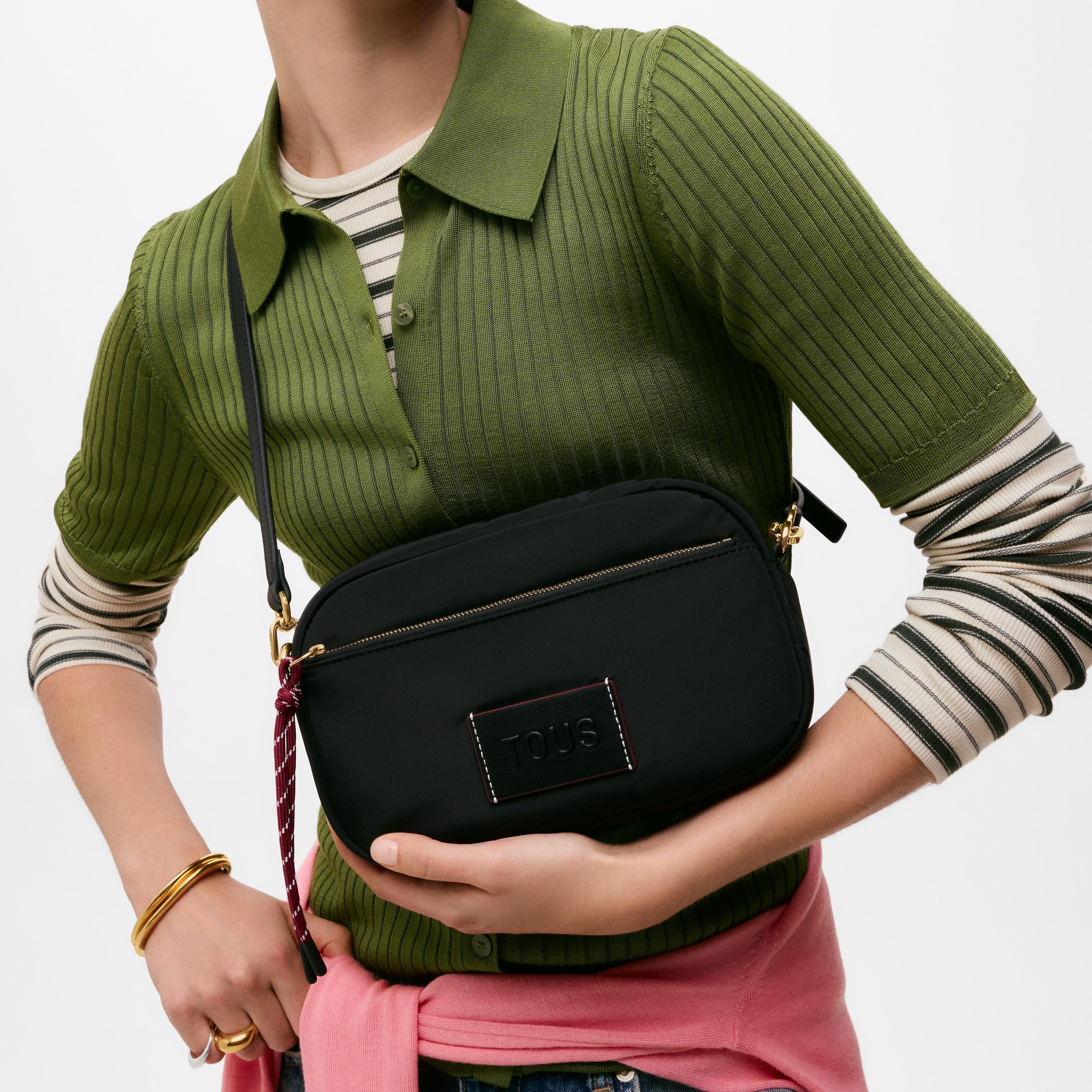 Black Crossbody reporter bag TOUS Empire Soft New