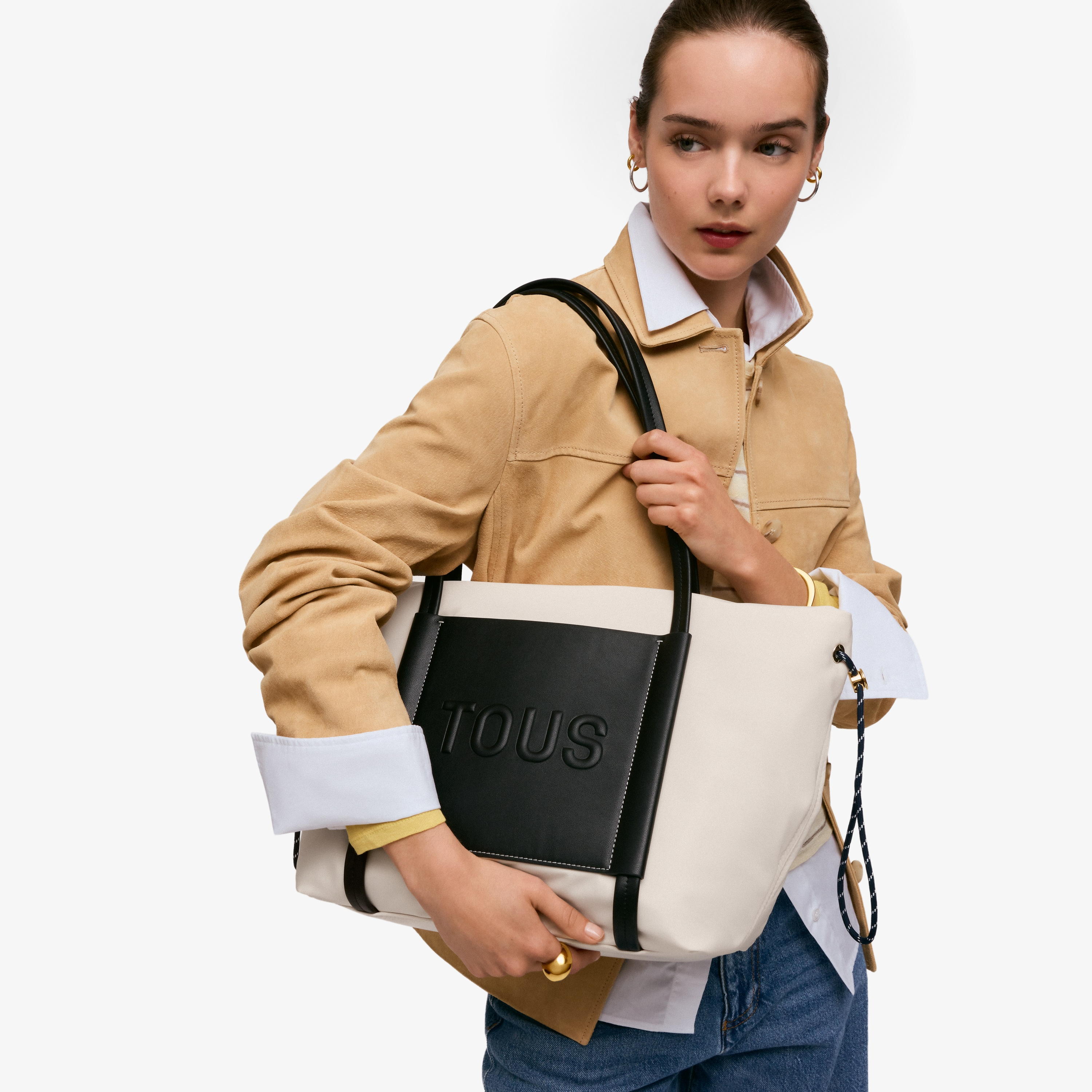 Large beige Tote bag TOUS Empire Soft New