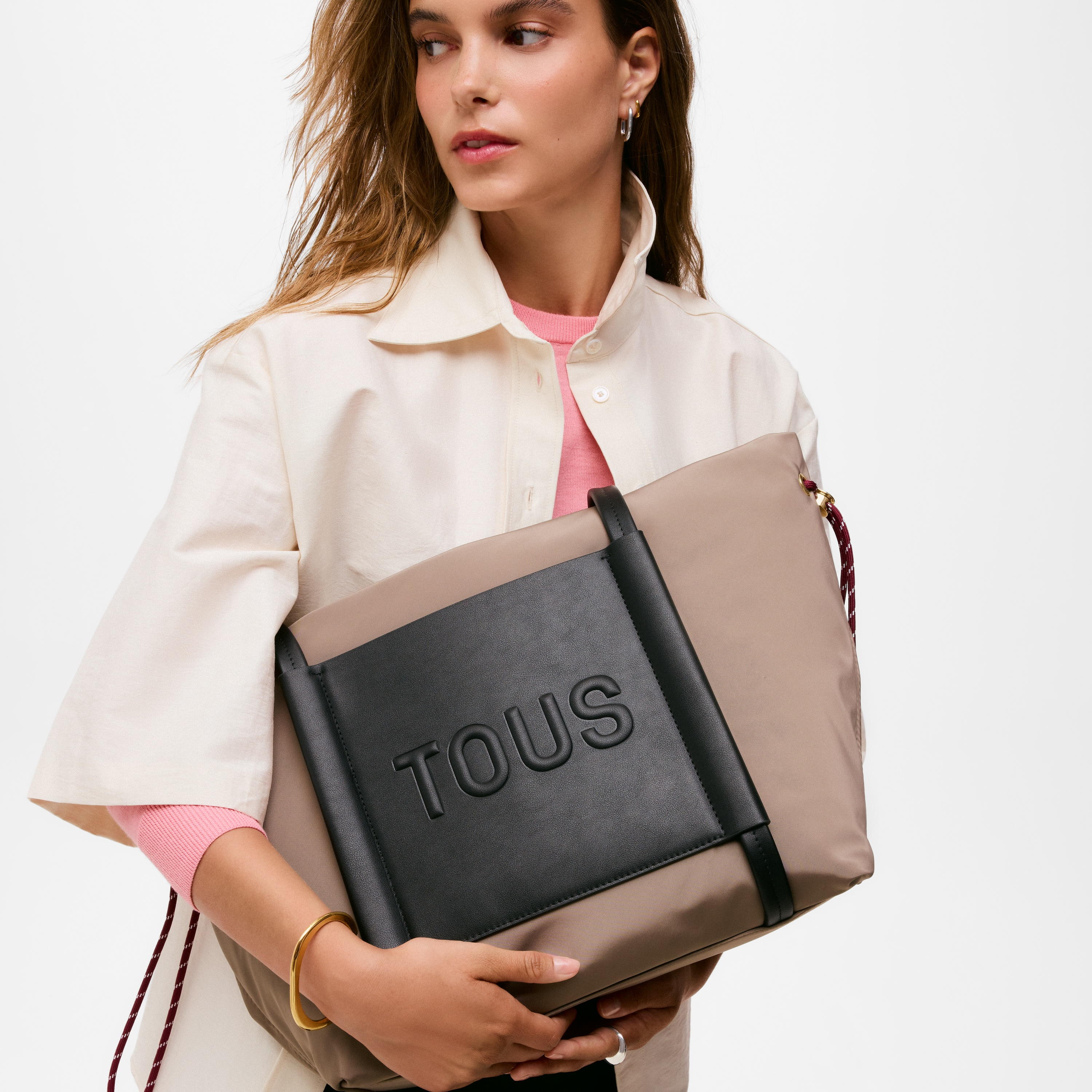 Large taupe Tote bag TOUS Empire Soft New