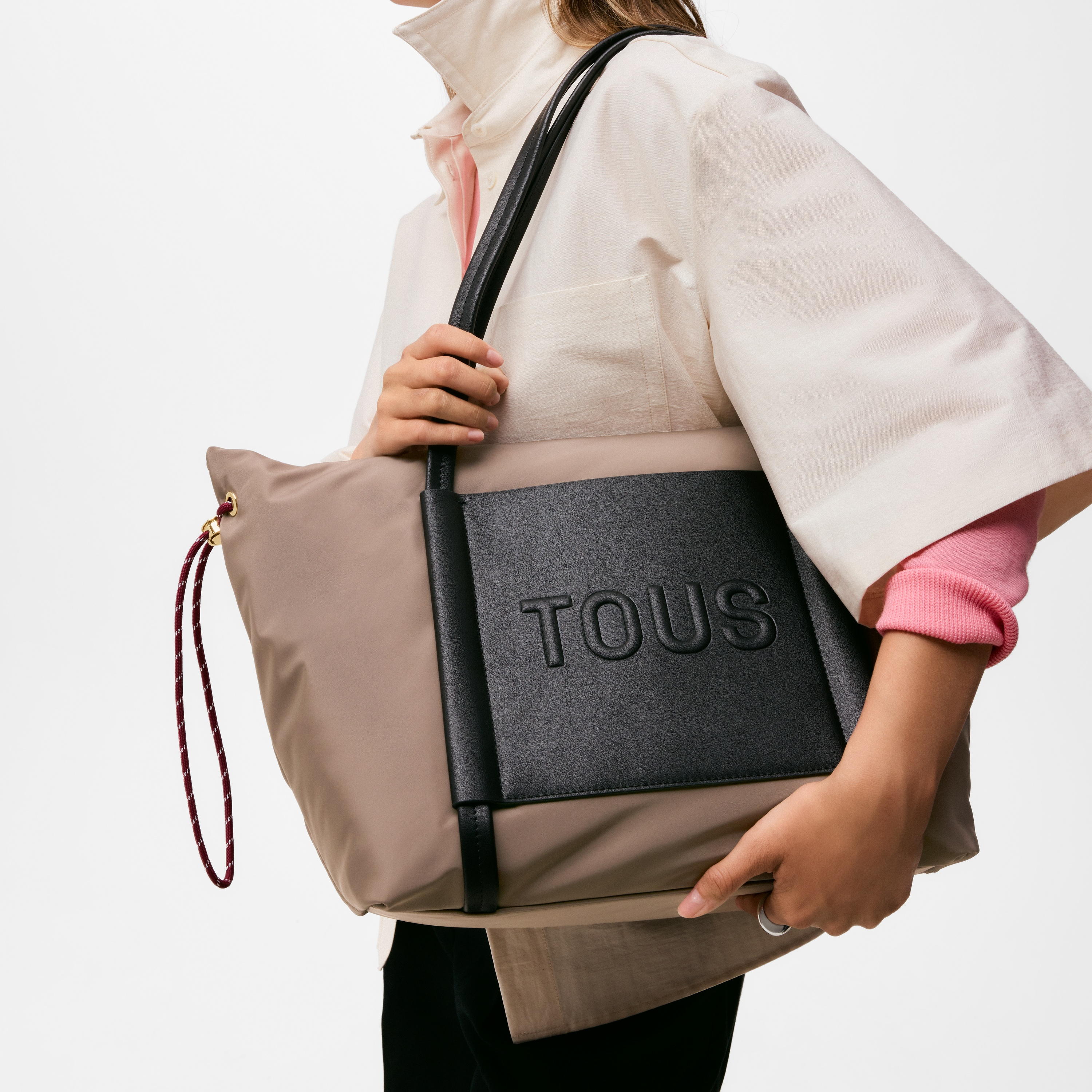 Large taupe Tote bag TOUS Empire Soft New