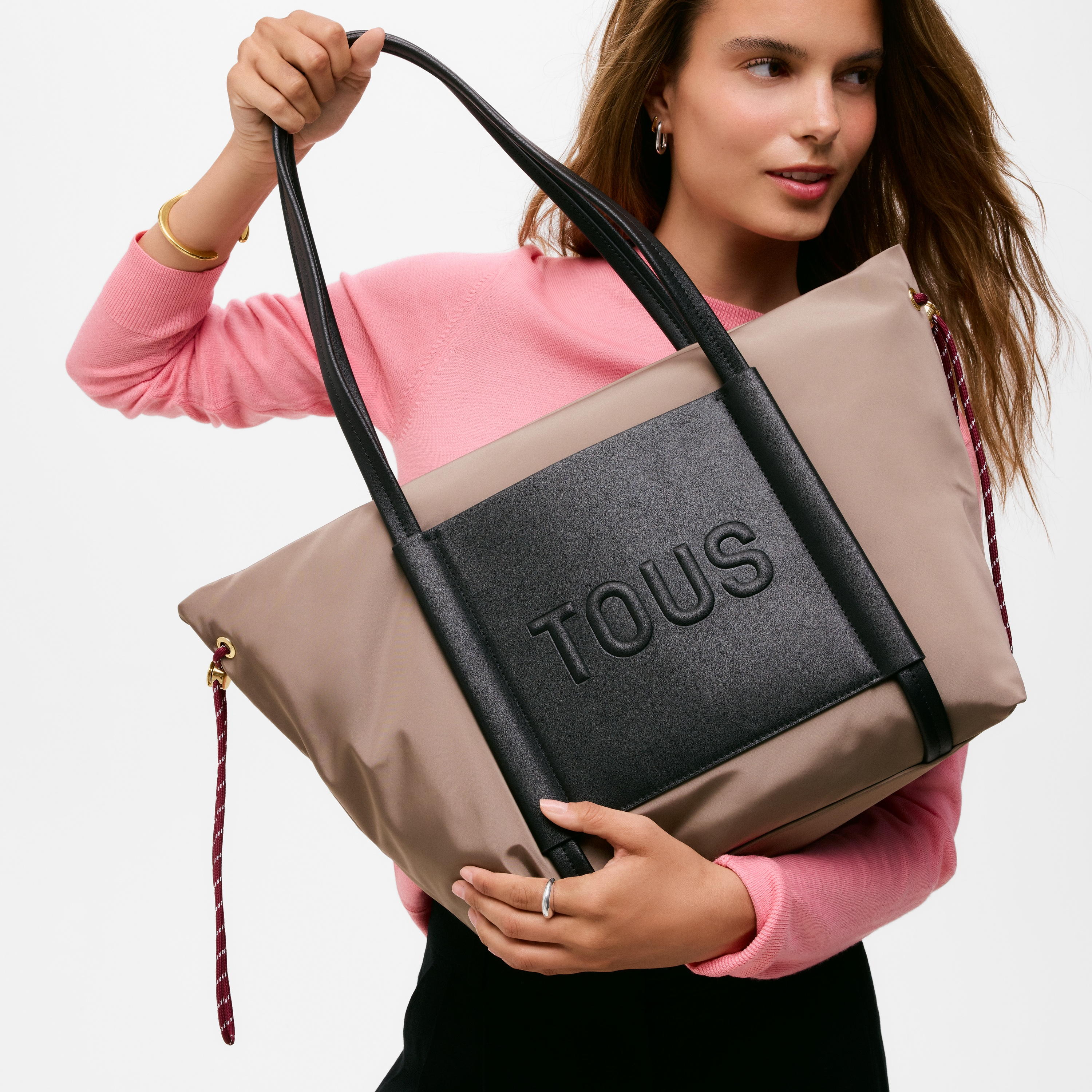 Large taupe Tote bag TOUS Empire Soft New