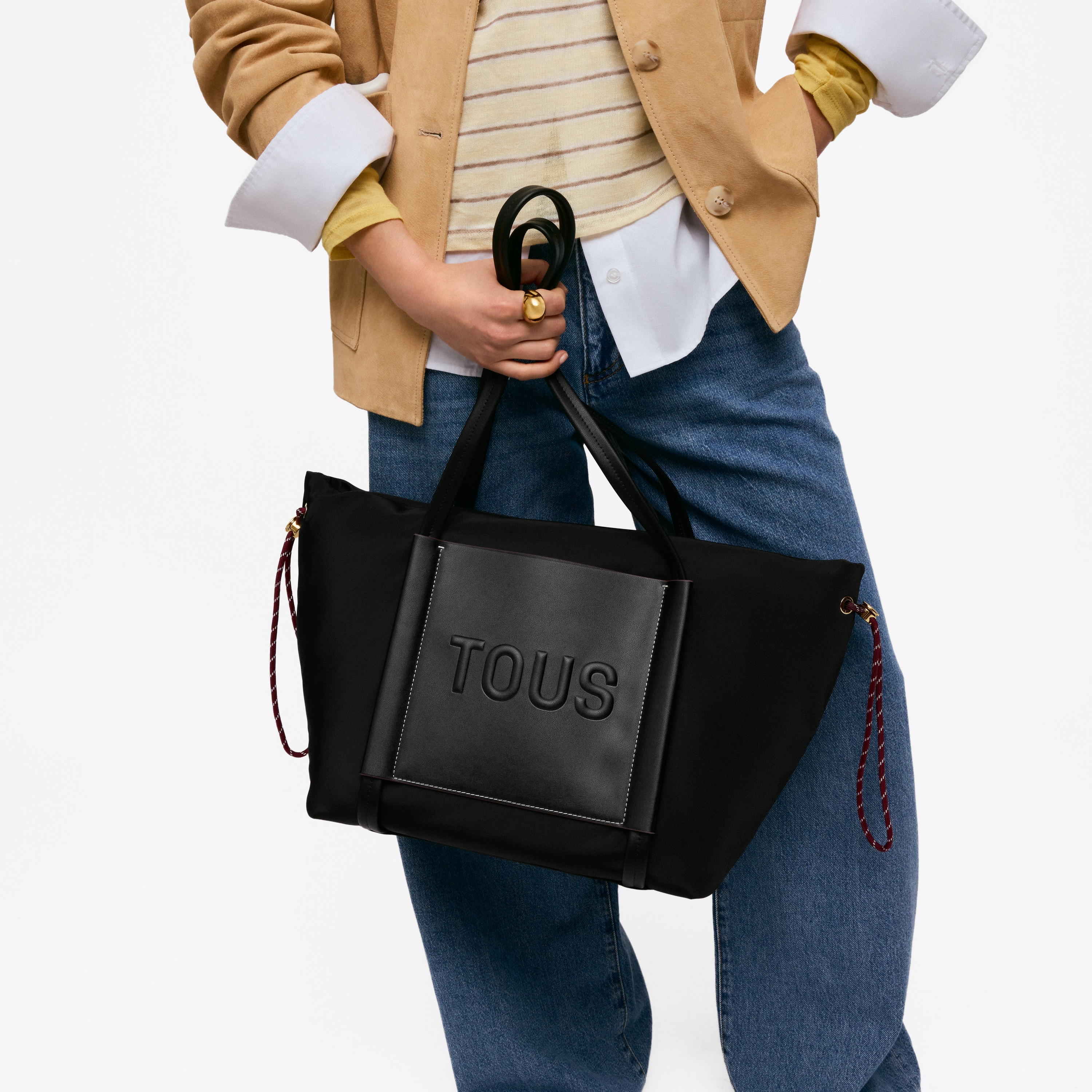 Large black Tote bag TOUS Empire Soft New