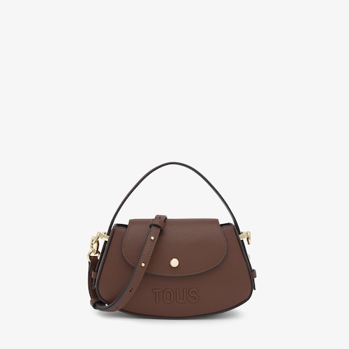 Mini bolso marr&oacute;n solapa TOUS back to basics