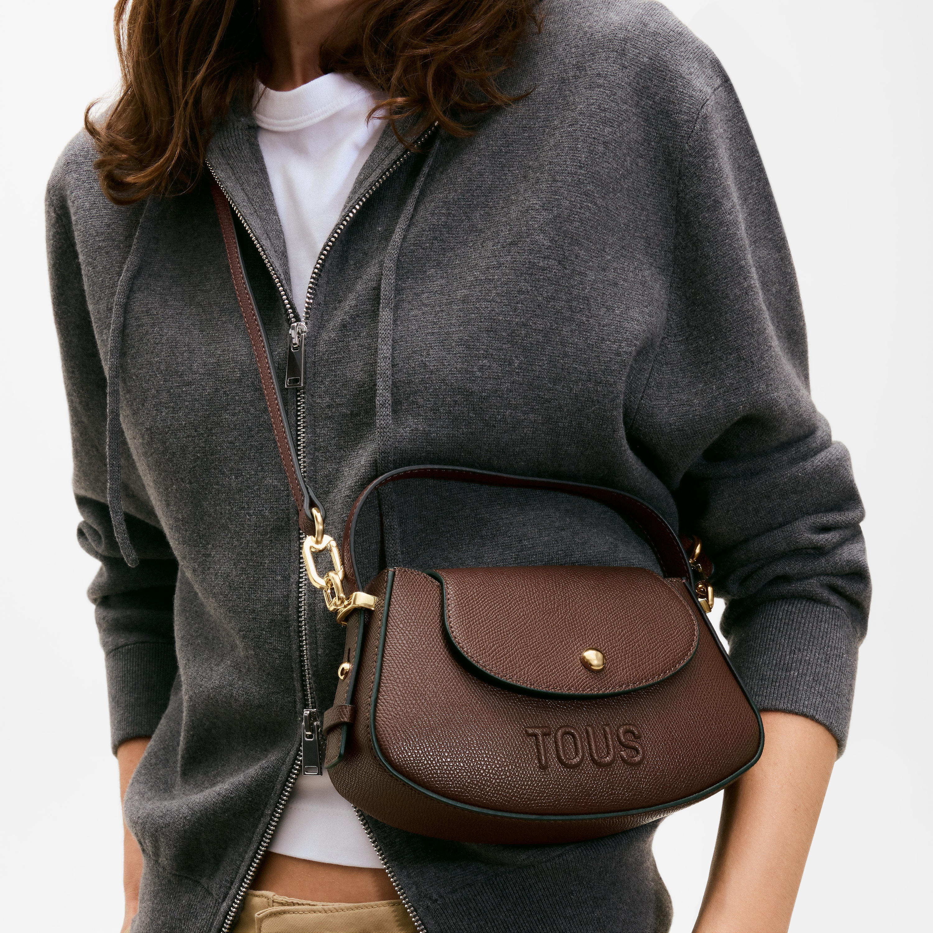 Brown flap Minibag TOUS Back to Basics