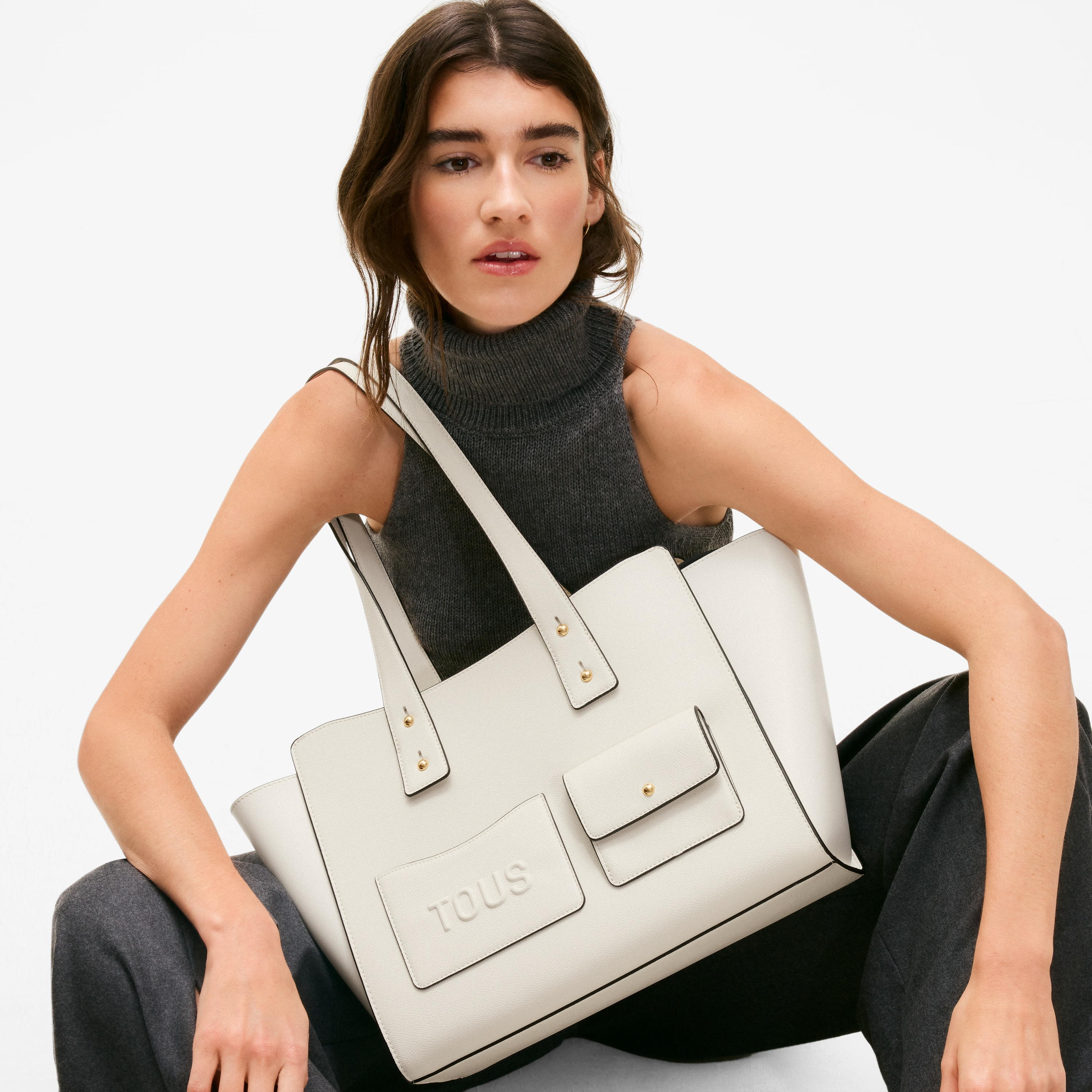Large beige Shopping bag TOUS Back to Basics