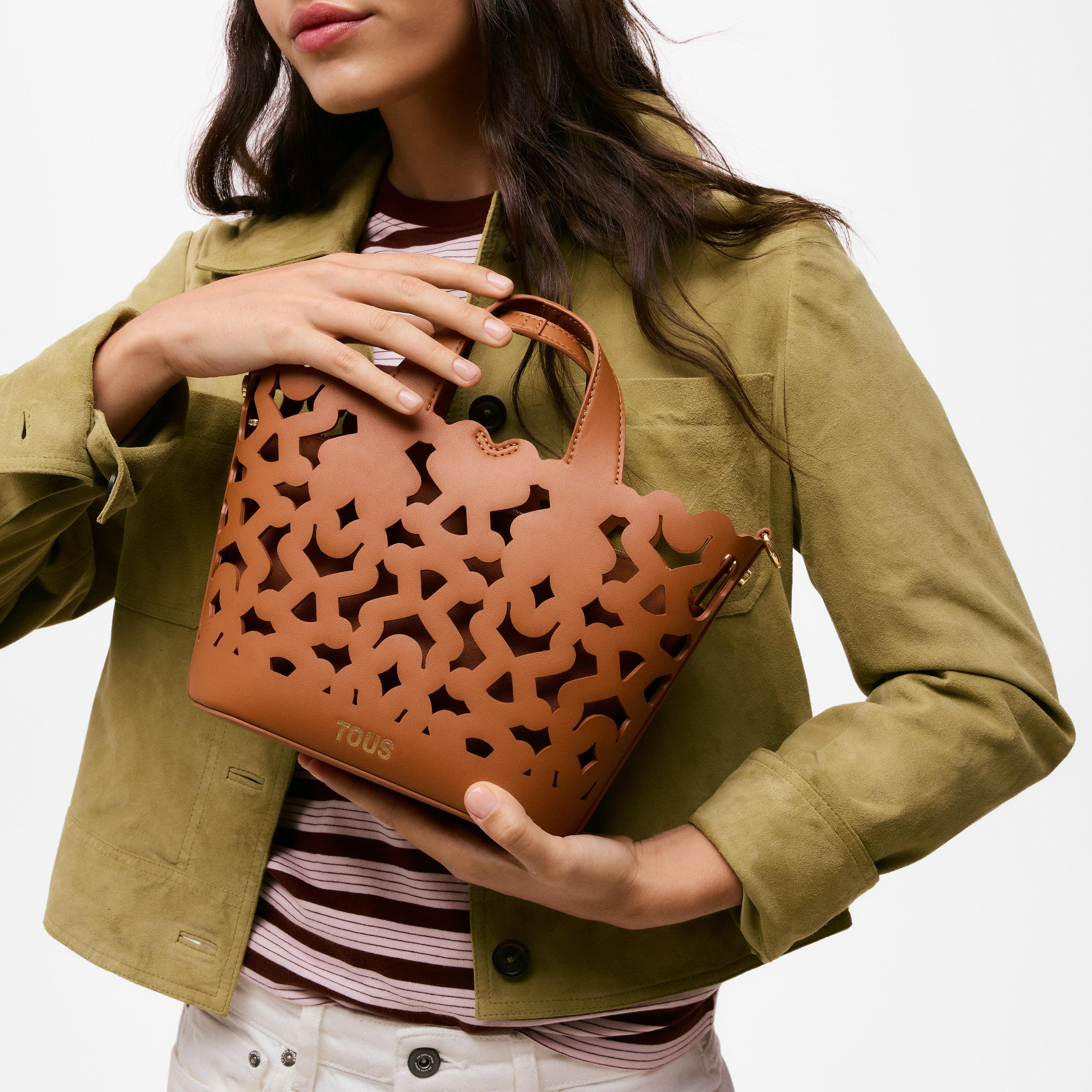 Small camel-colored Tote bag TOUS Bear Shock
