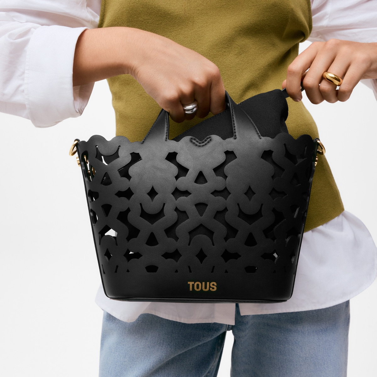 Tous - Tote Bag Pequena Preta Tous Bear Shock - Black
