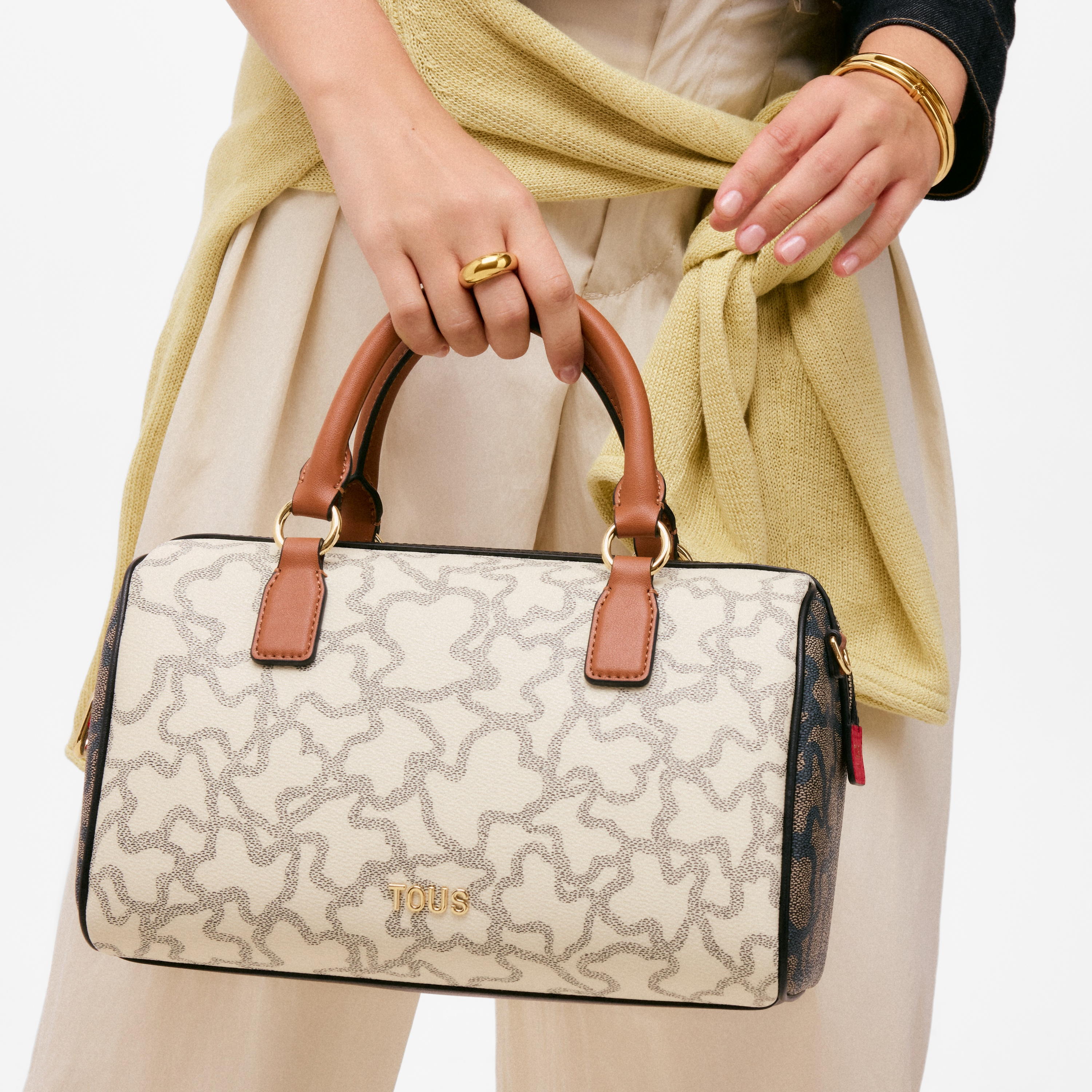 beige and black Bowling bag TOUS Kaos Icon