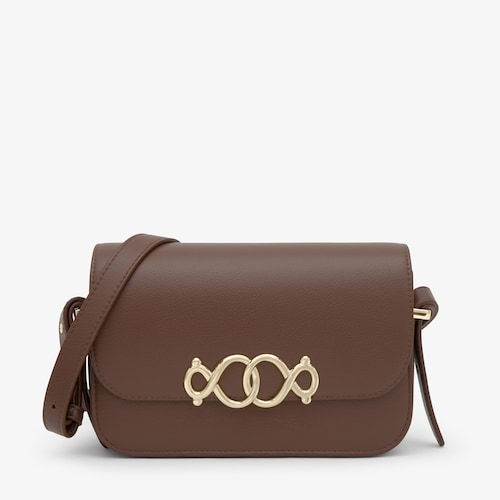 Bandolera mediana flap marr&oacute;n TOUS Infinity