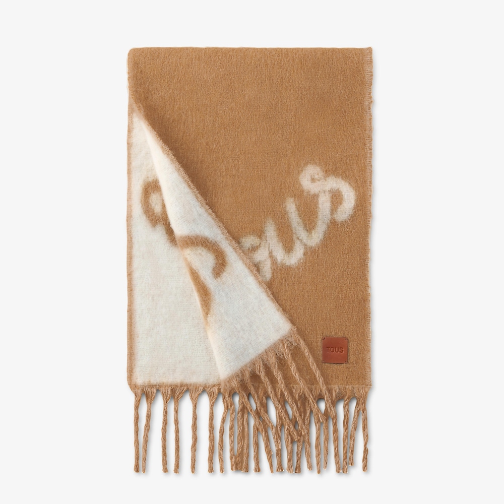 Bufanda de punto moca TOUS Monogram