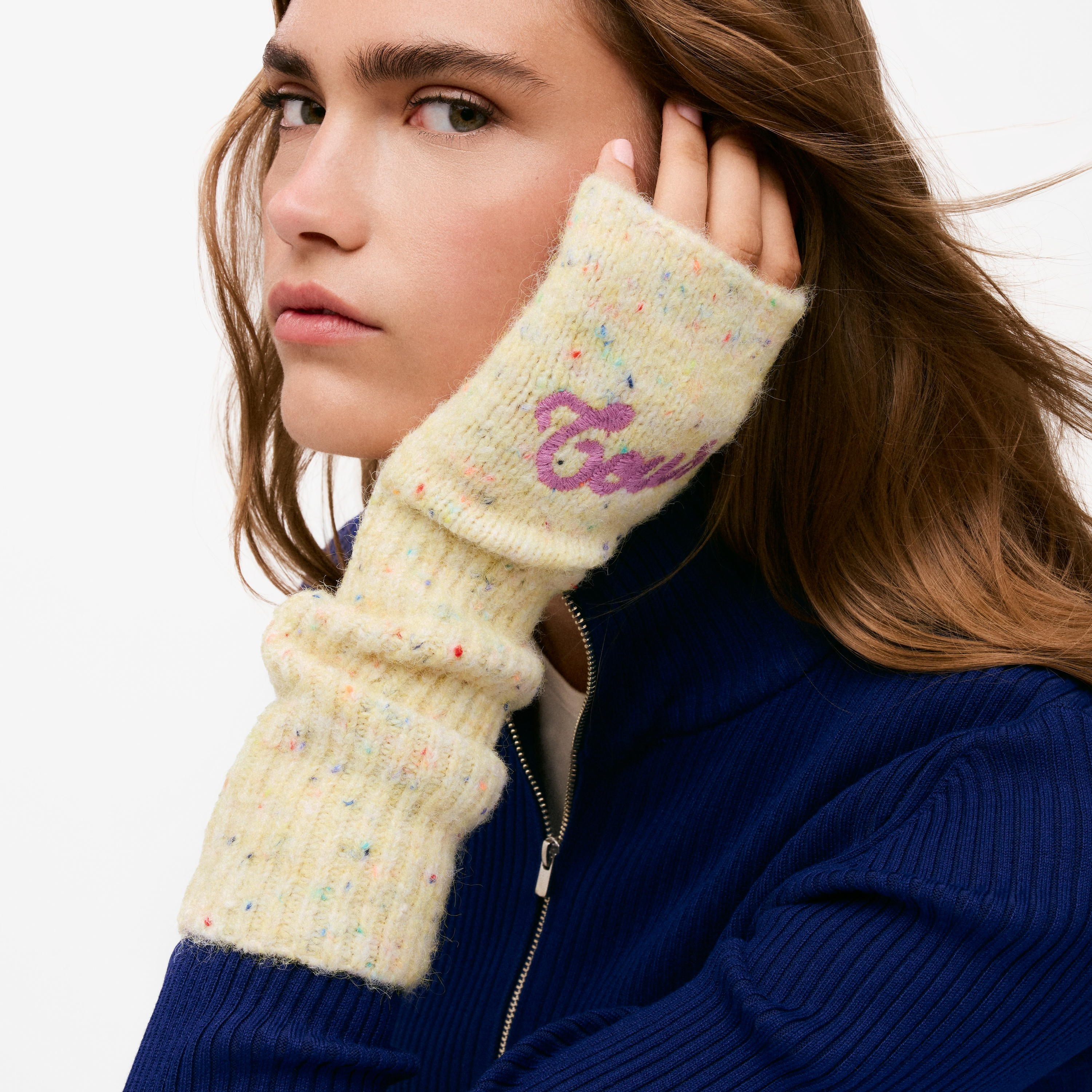 Yellow knit Mittens TOUS Monogran