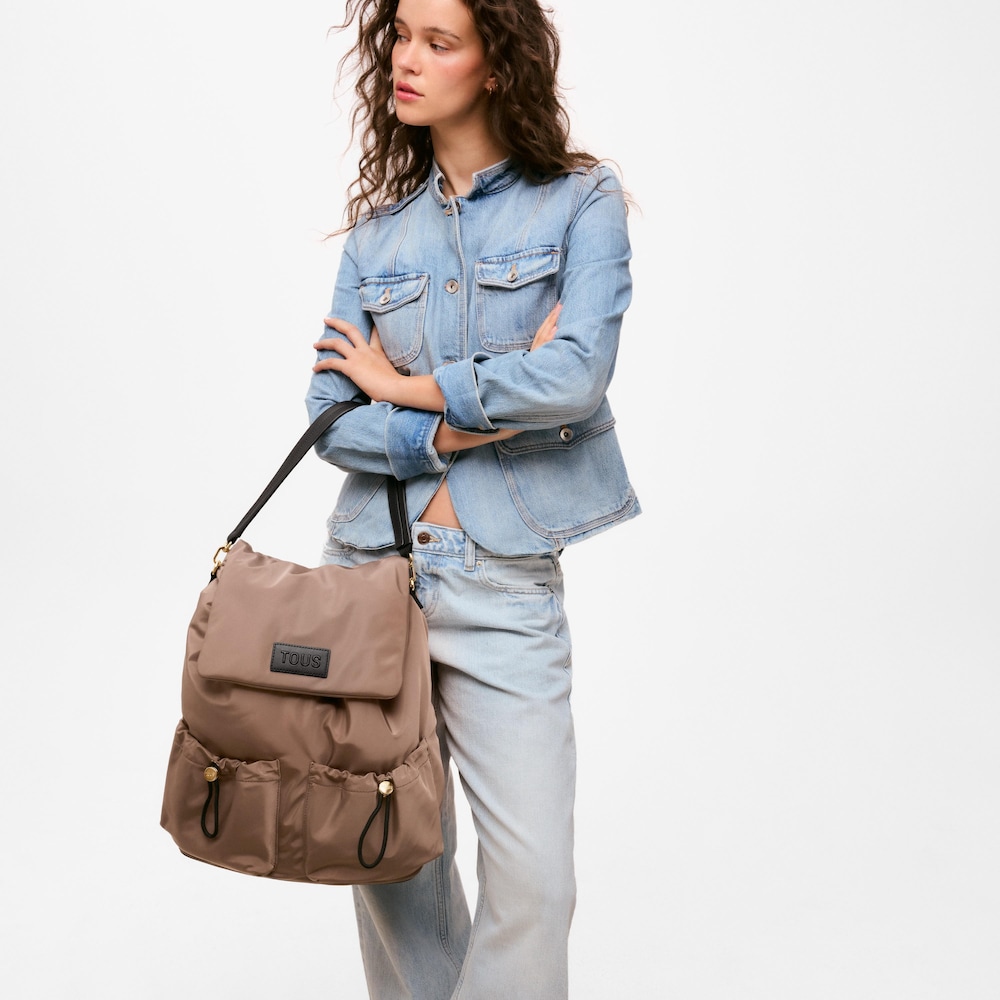 Taupe-colored Backpack TOUS Wonder Pulls