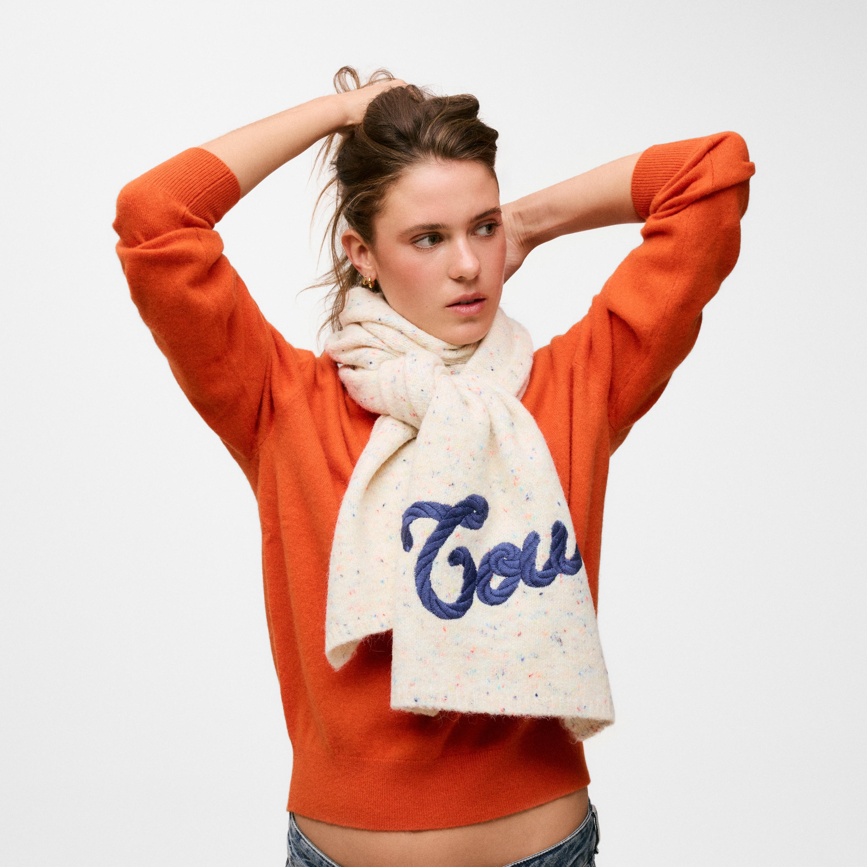 Beige knit Scarf TOUS Monogran