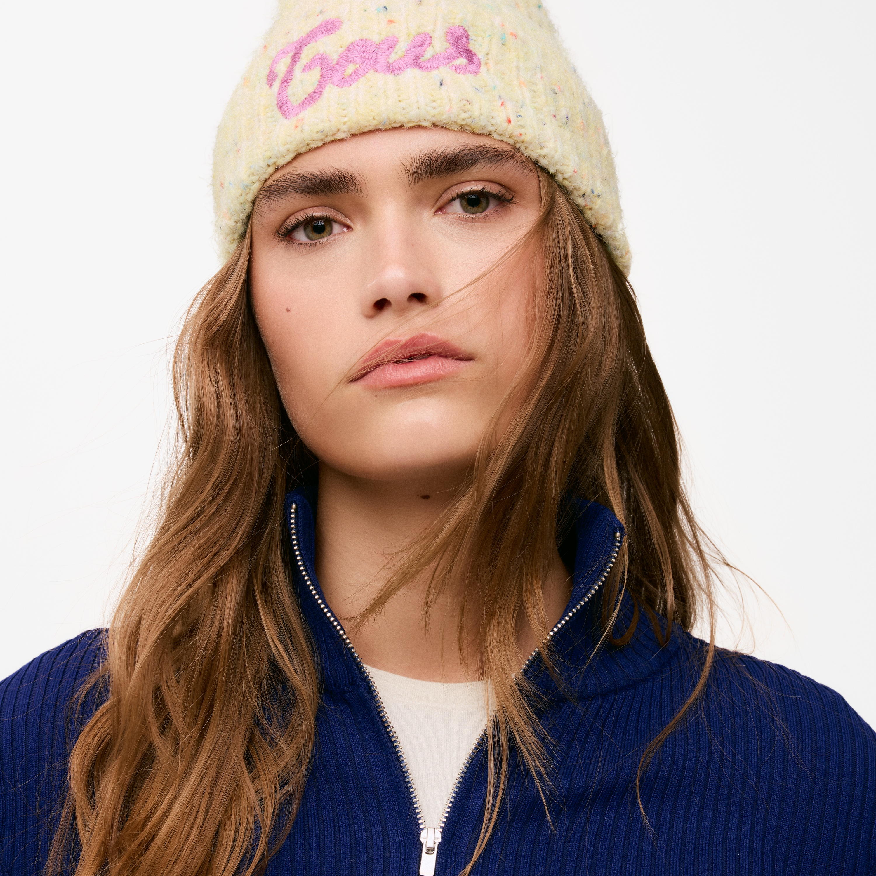 Yellow knit Beanie TOUS Monogran
