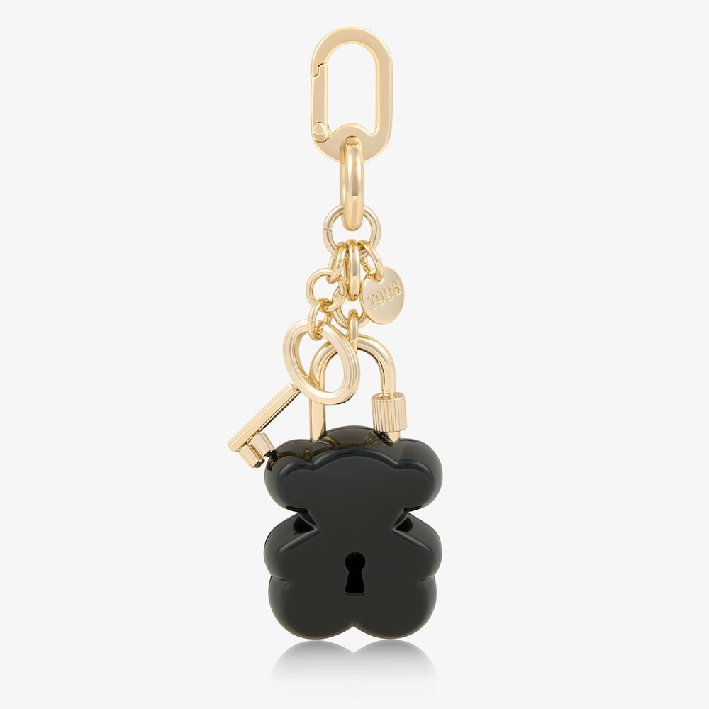 Llavero oso y llave negro TOUS Bear lock