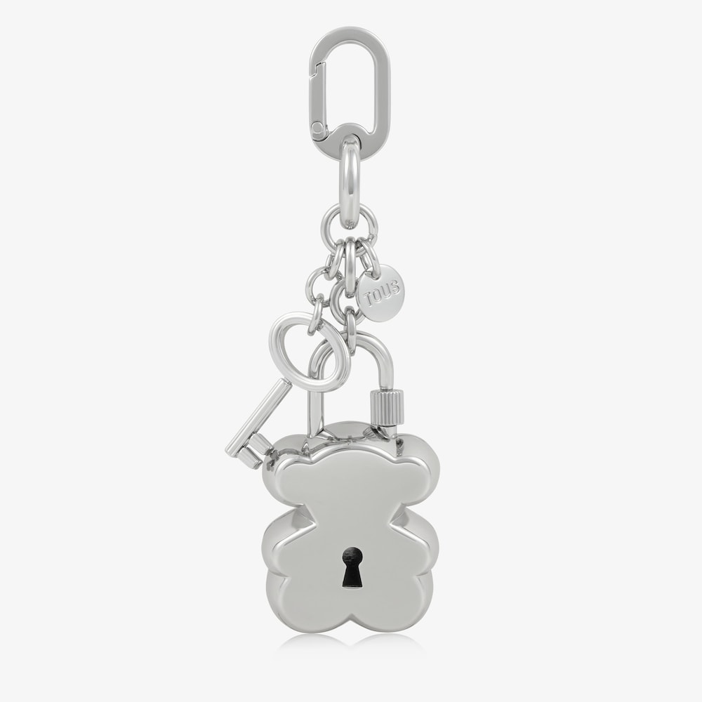 Llavero oso y llave plateado TOUS Bear lock