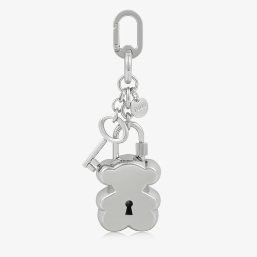 Llavero oso y llave plateado TOUS Bear lock