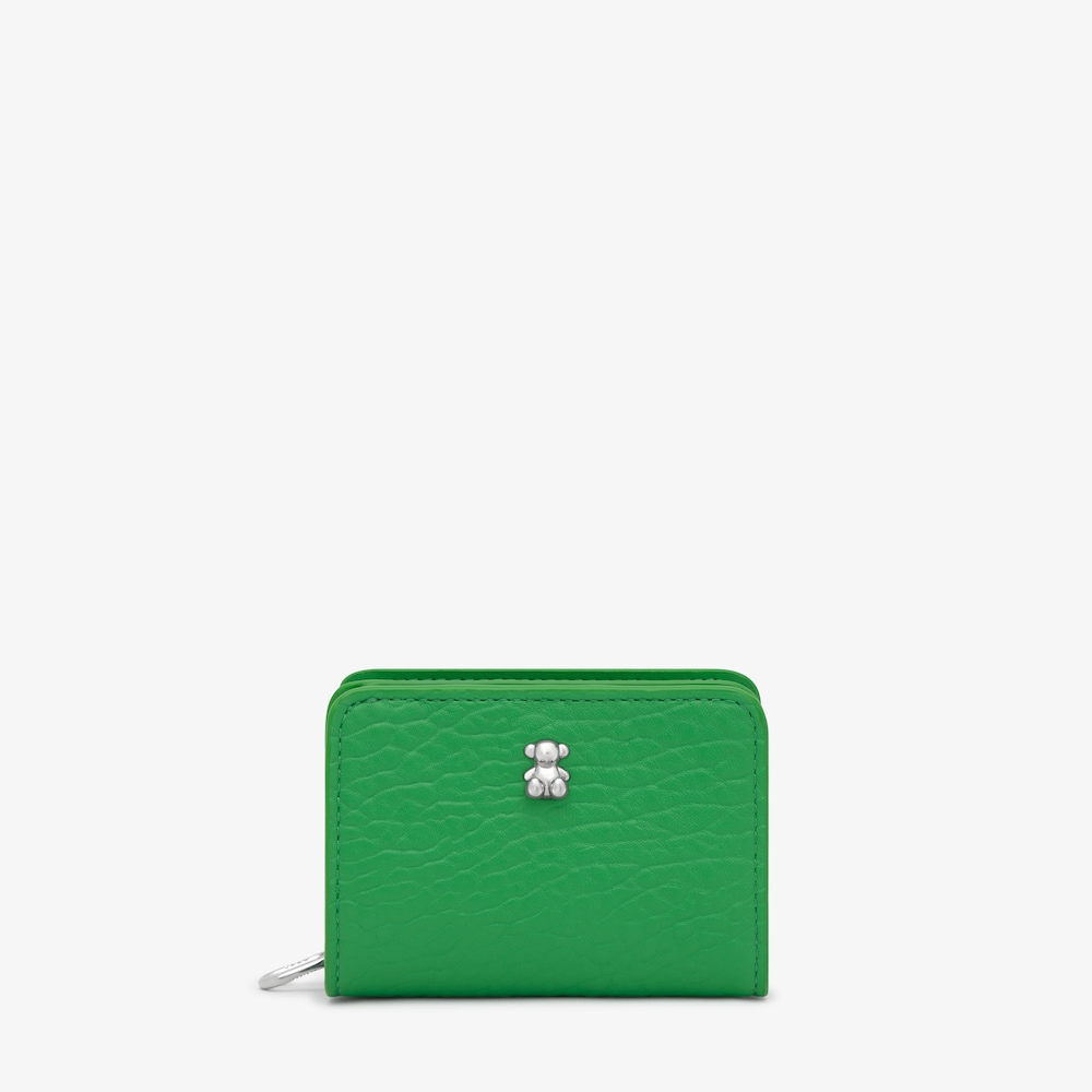 Billetera mediana doble verde New Dorp