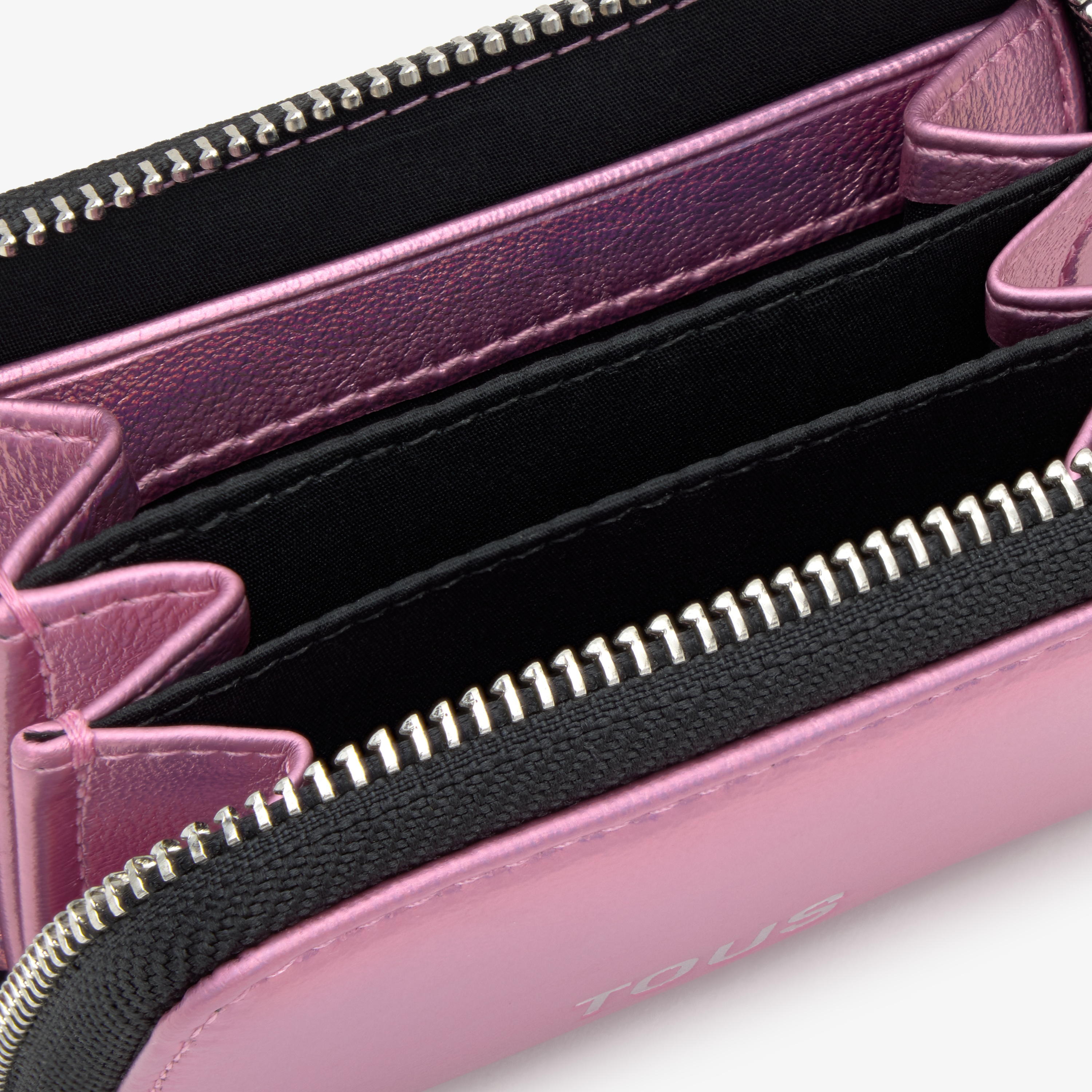 Medium metalized pink Change purse TOUS New Dorp