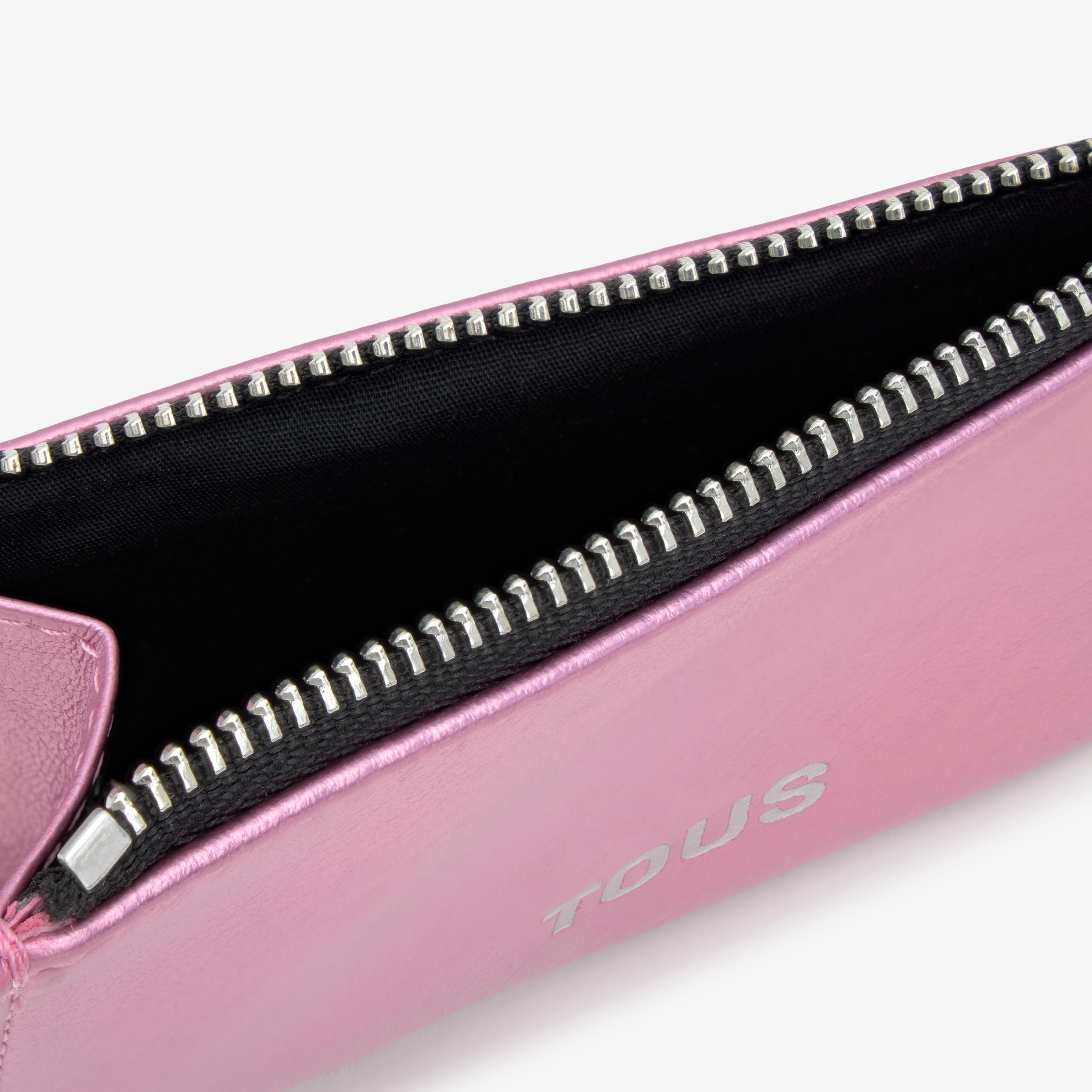 Metalized pink Change purse cardholder TOUS New Dorp