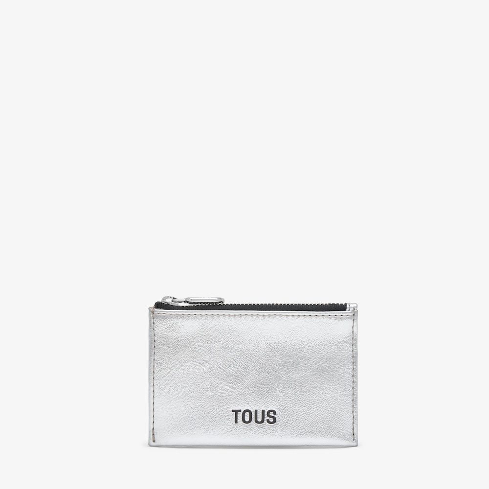 Monedero tarjetero plateado New Dorp