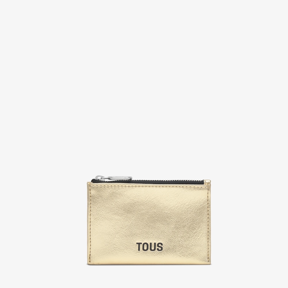 Monedero tarjetero dorado New Dorp