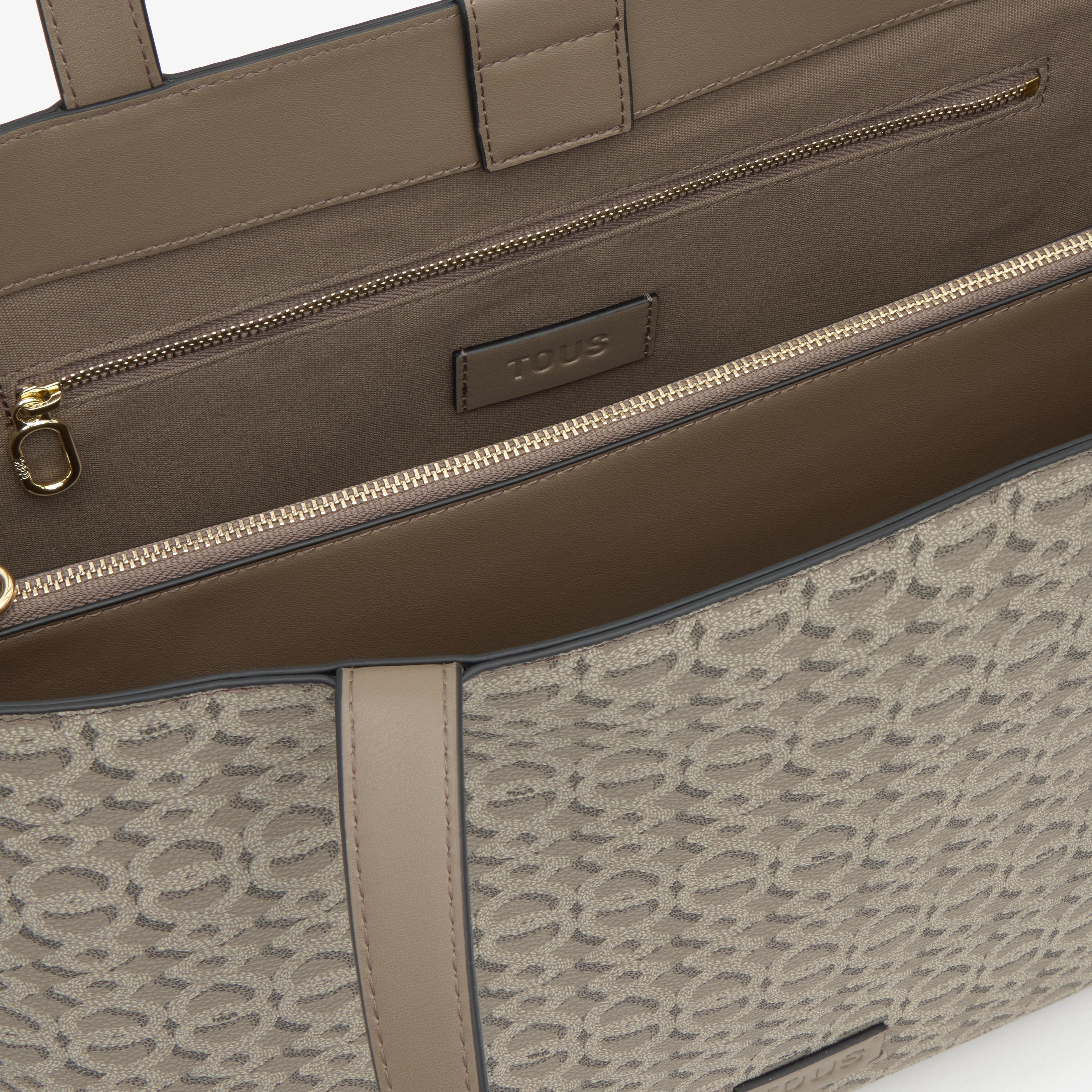Large taupe Tote bag TOUS Infinity