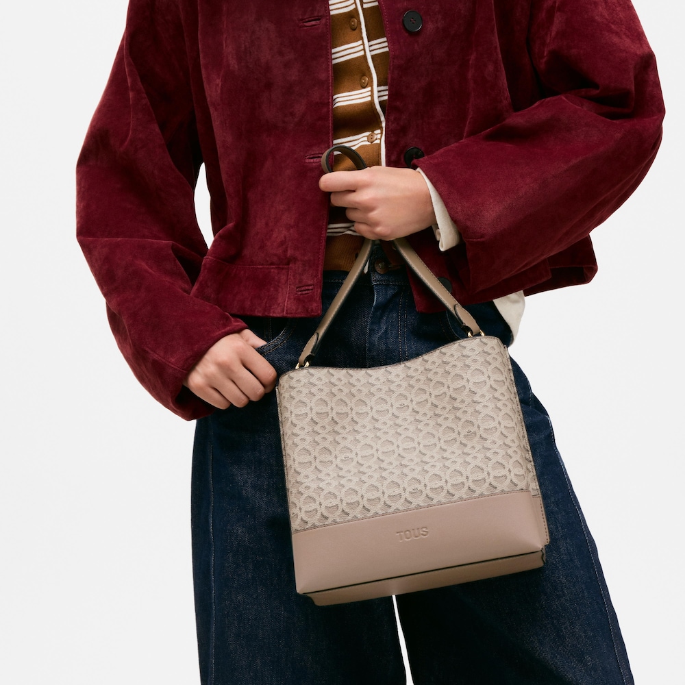Large taupe Tote bag TOUS Infinity