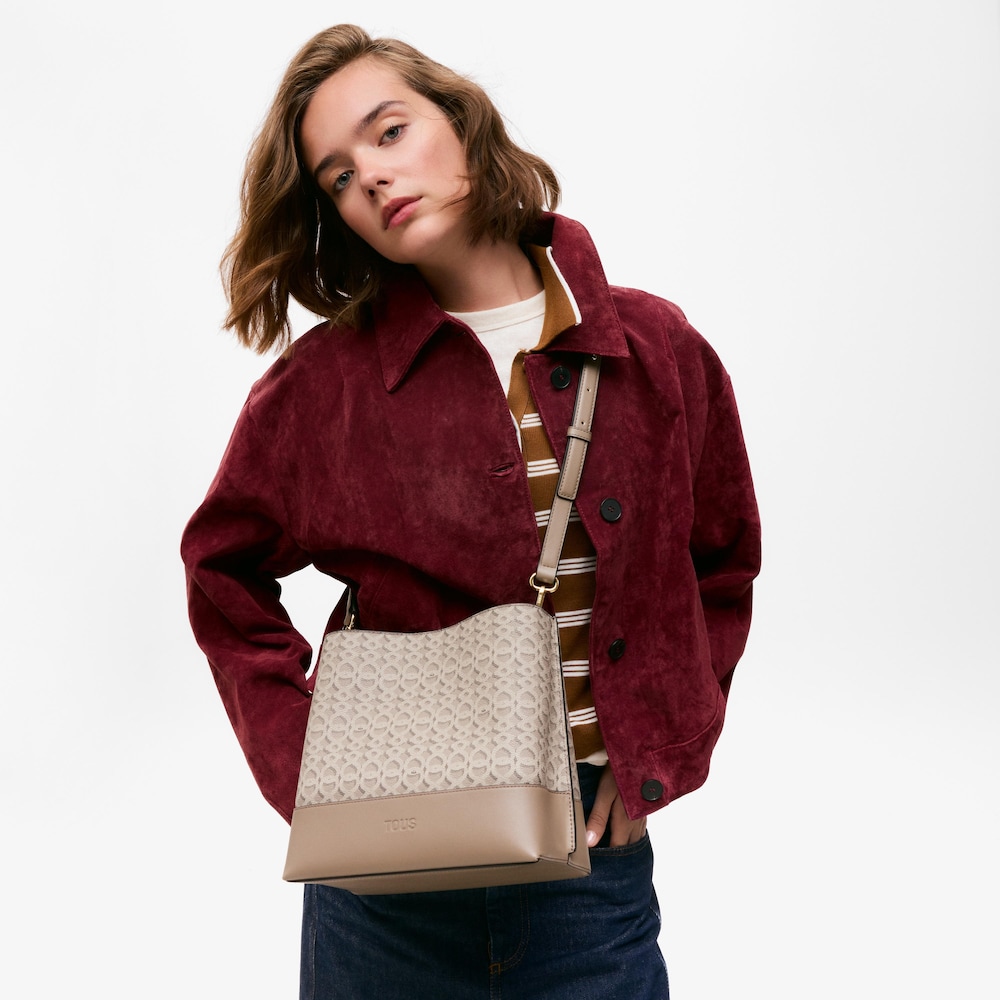 Large taupe Tote bag TOUS Infinity