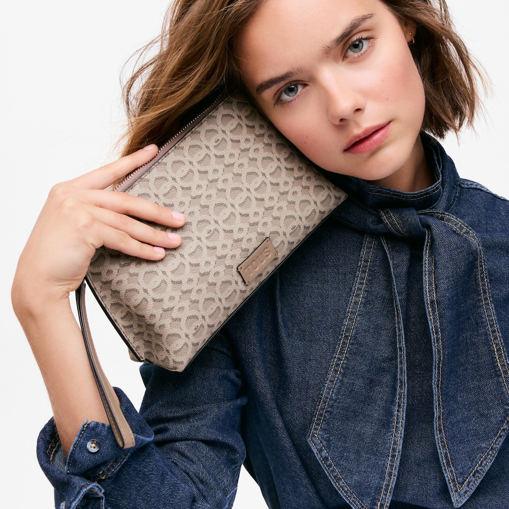 Taupe Clutch bag TOUS Infinity