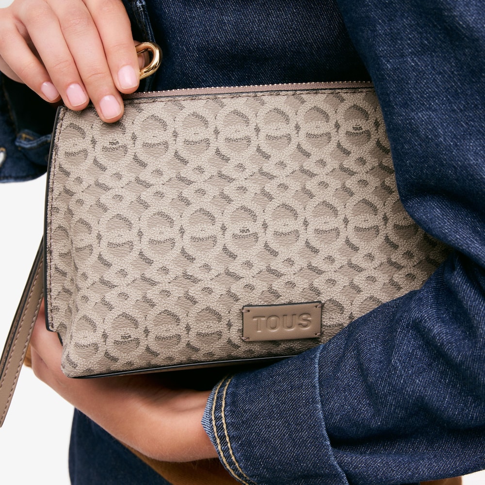 Taupe Clutch bag TOUS Infinity