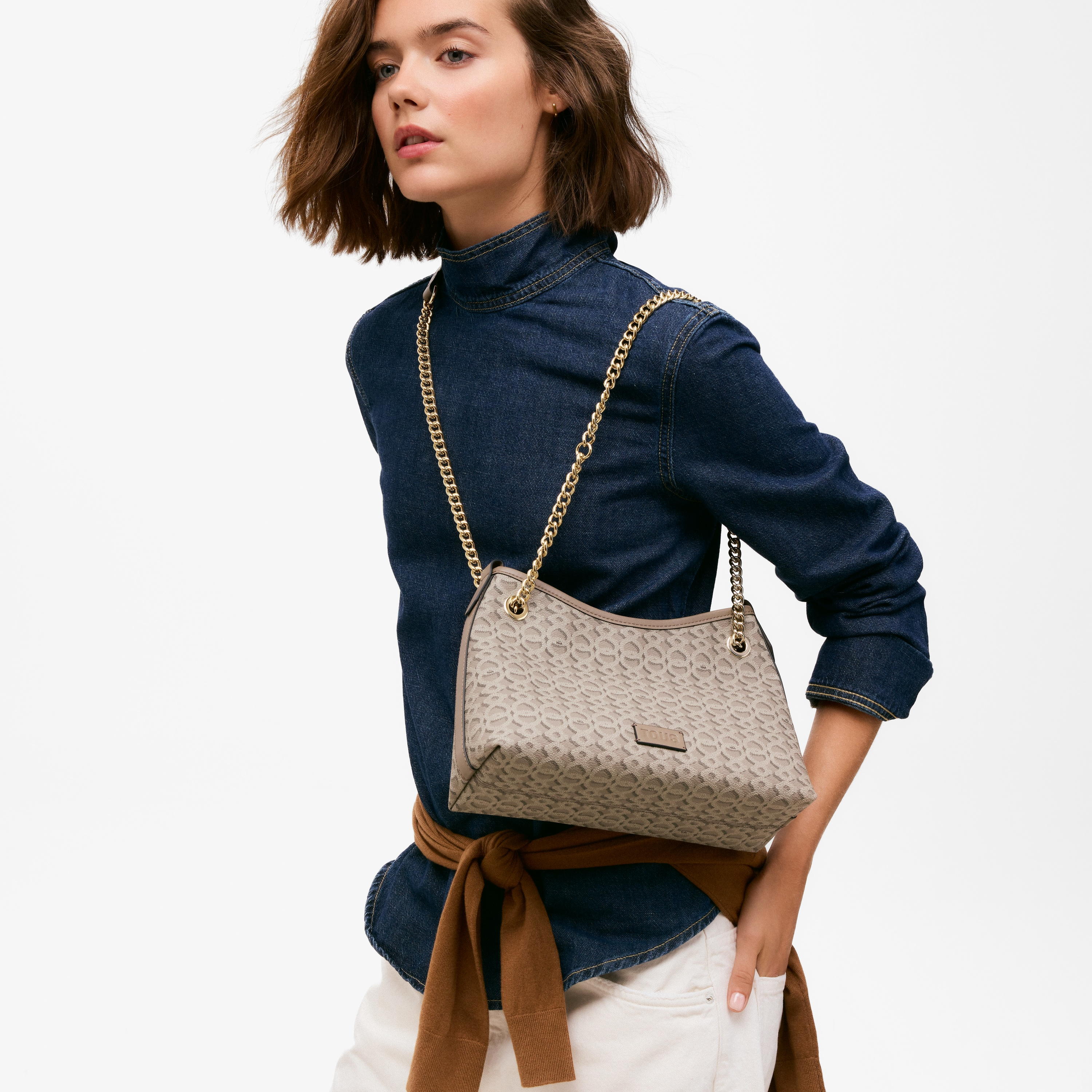 Medium taupe Crossbody bag TOUS Infinity