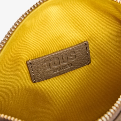 Taupe-colored leather Crossbody bag TOUS Infinity