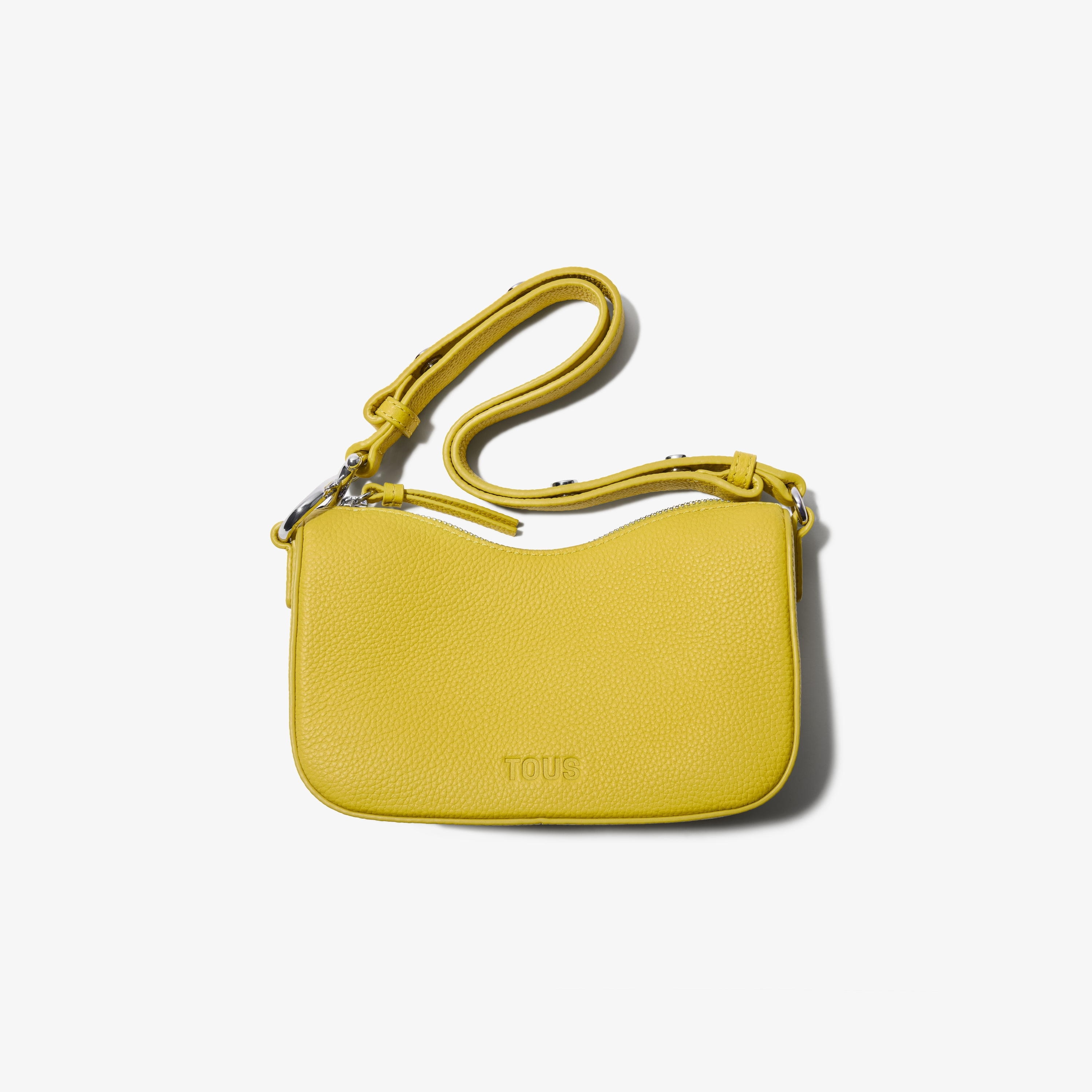 Mustard-colored leather Shoulder bag TOUS Infinity