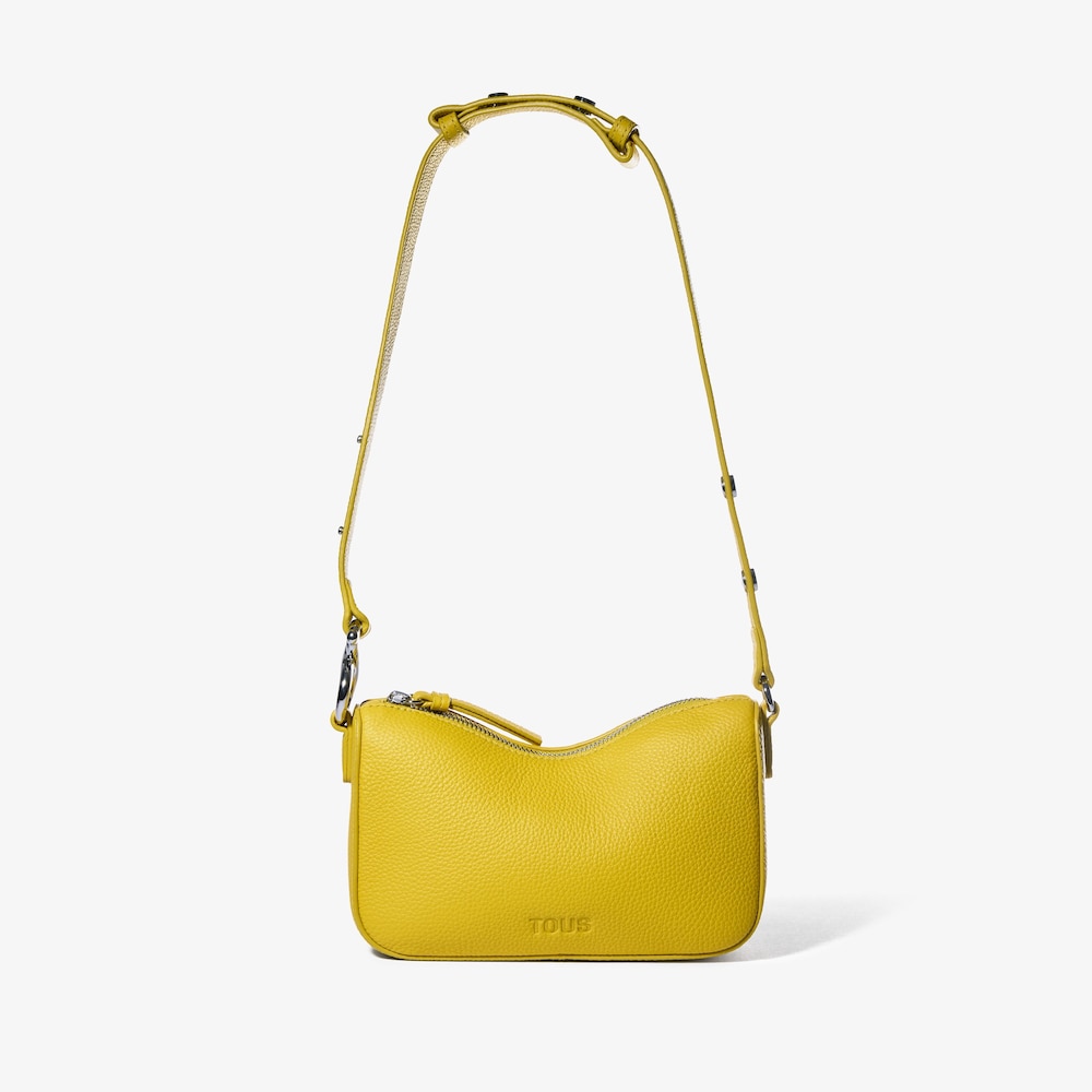 Bolso de hombro en piel mostaza TOUS Infinity