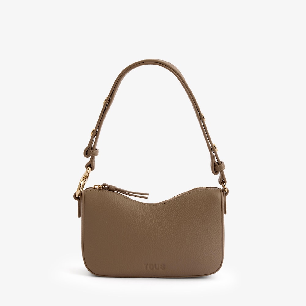 Bolso de hombro en piel topo TOUS Infinity