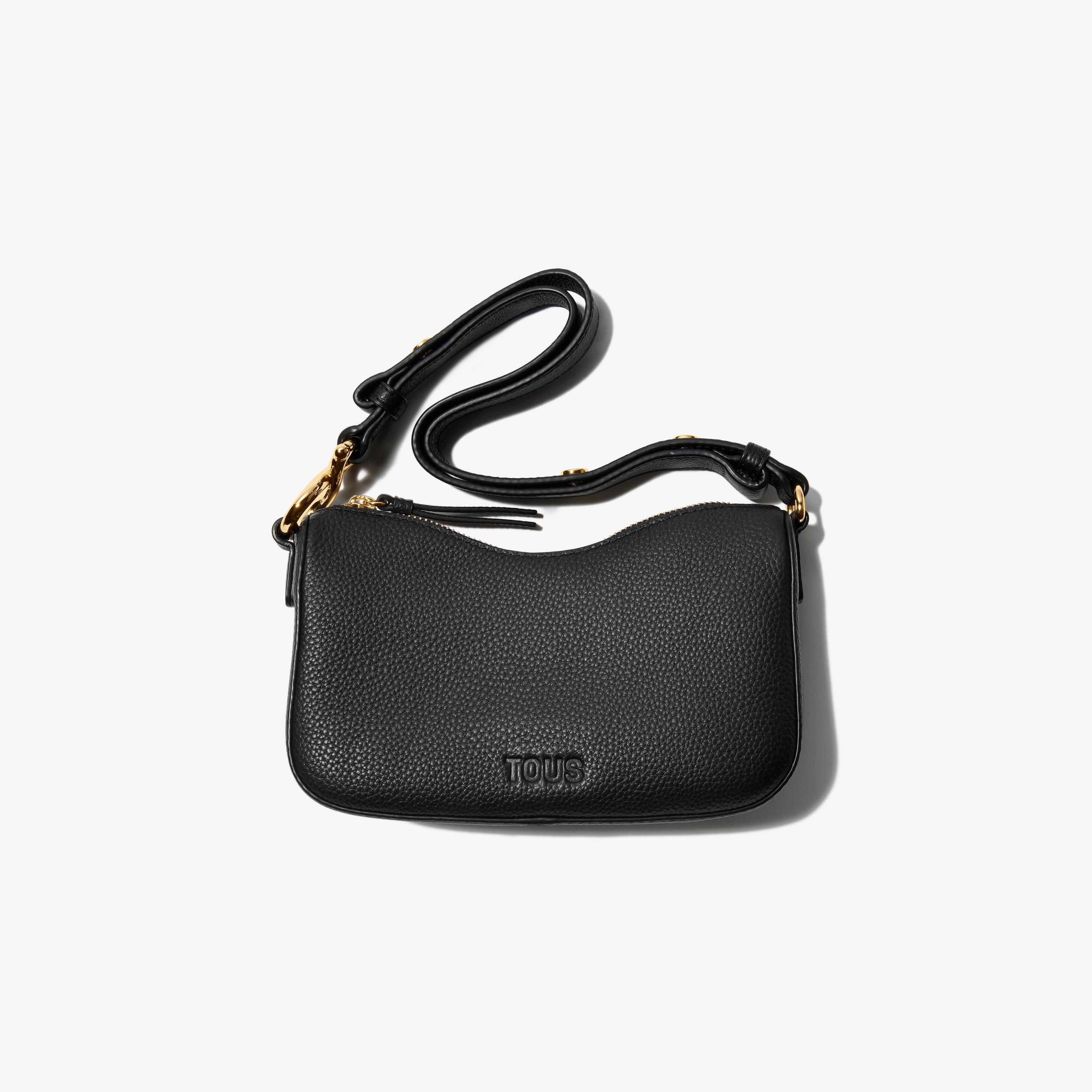 TOUS トウス 黒 羊革 ショルダーバッグ レザーハンドバッグ TOUS