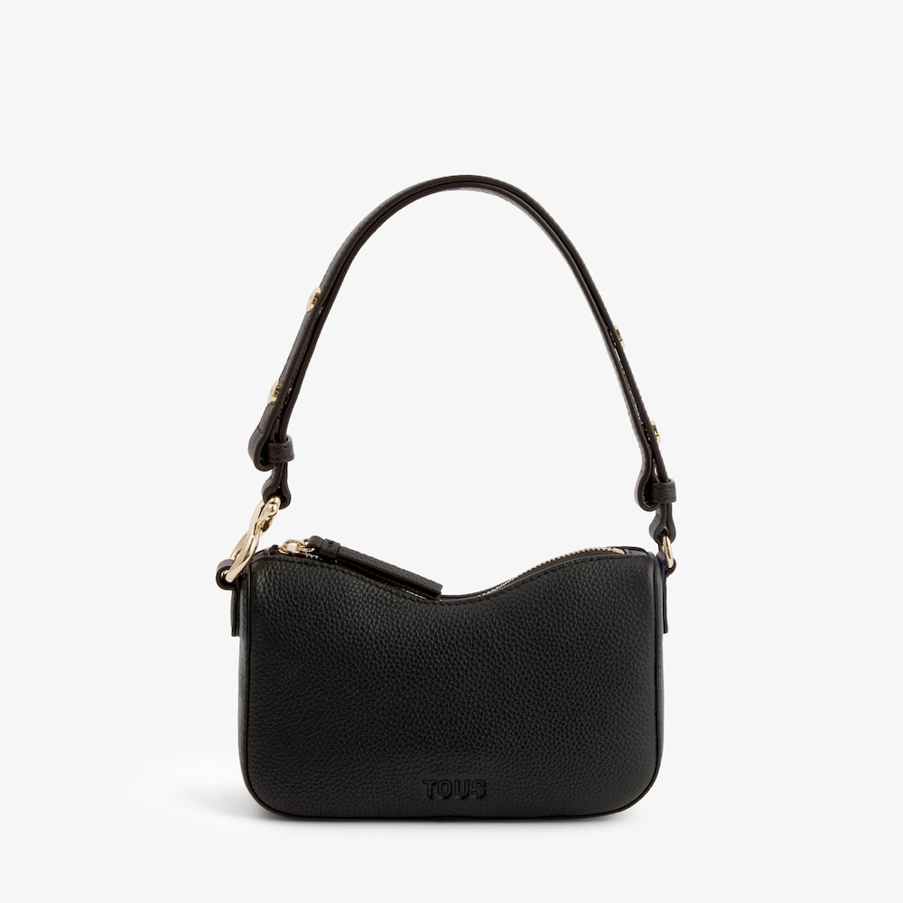 Bolso de hombro en piel negra TOUS Infinity