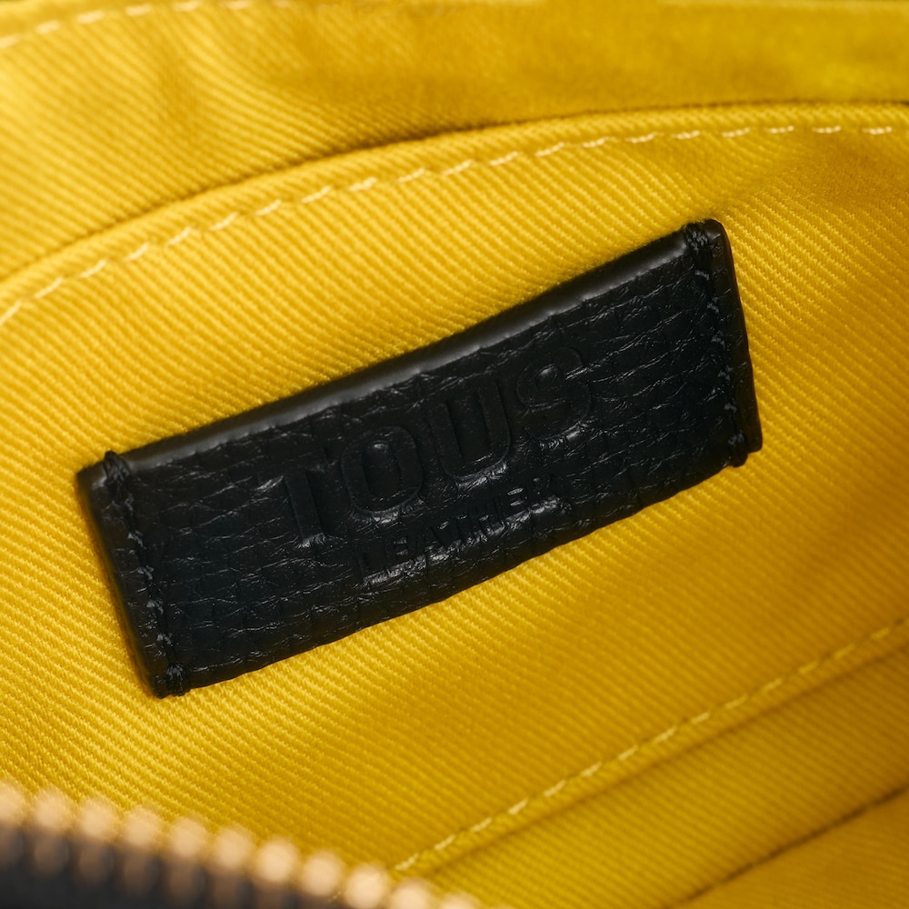 Bolso de hombro en piel negra TOUS Infinity