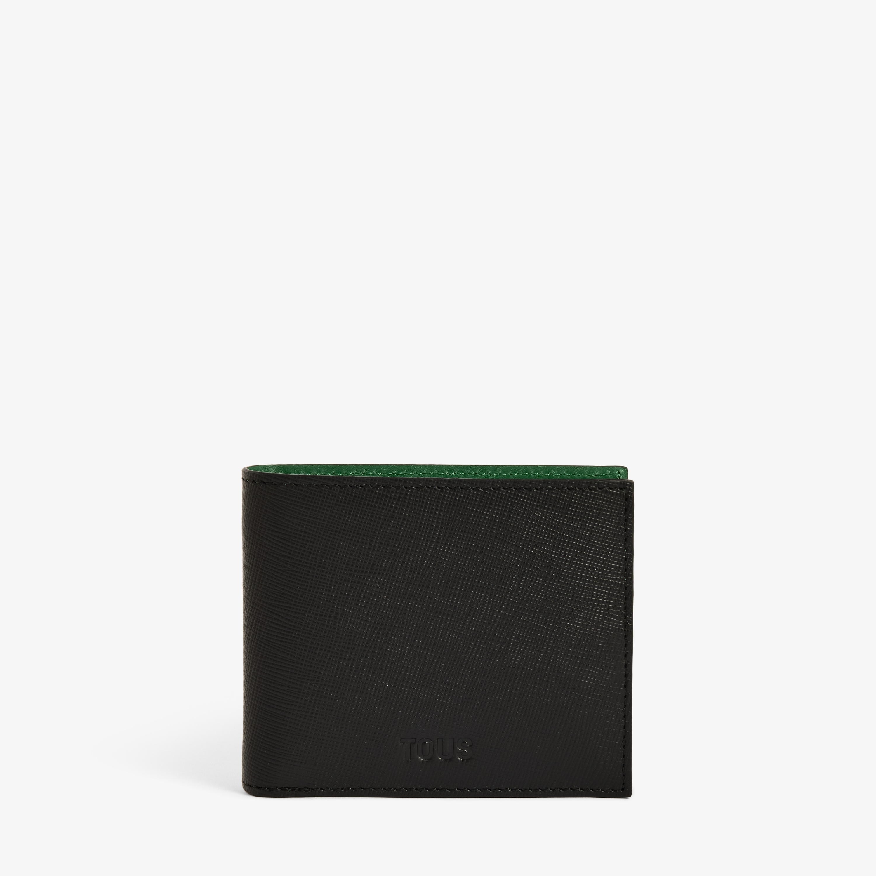 Medium black and green leather Wallet TOUS Man